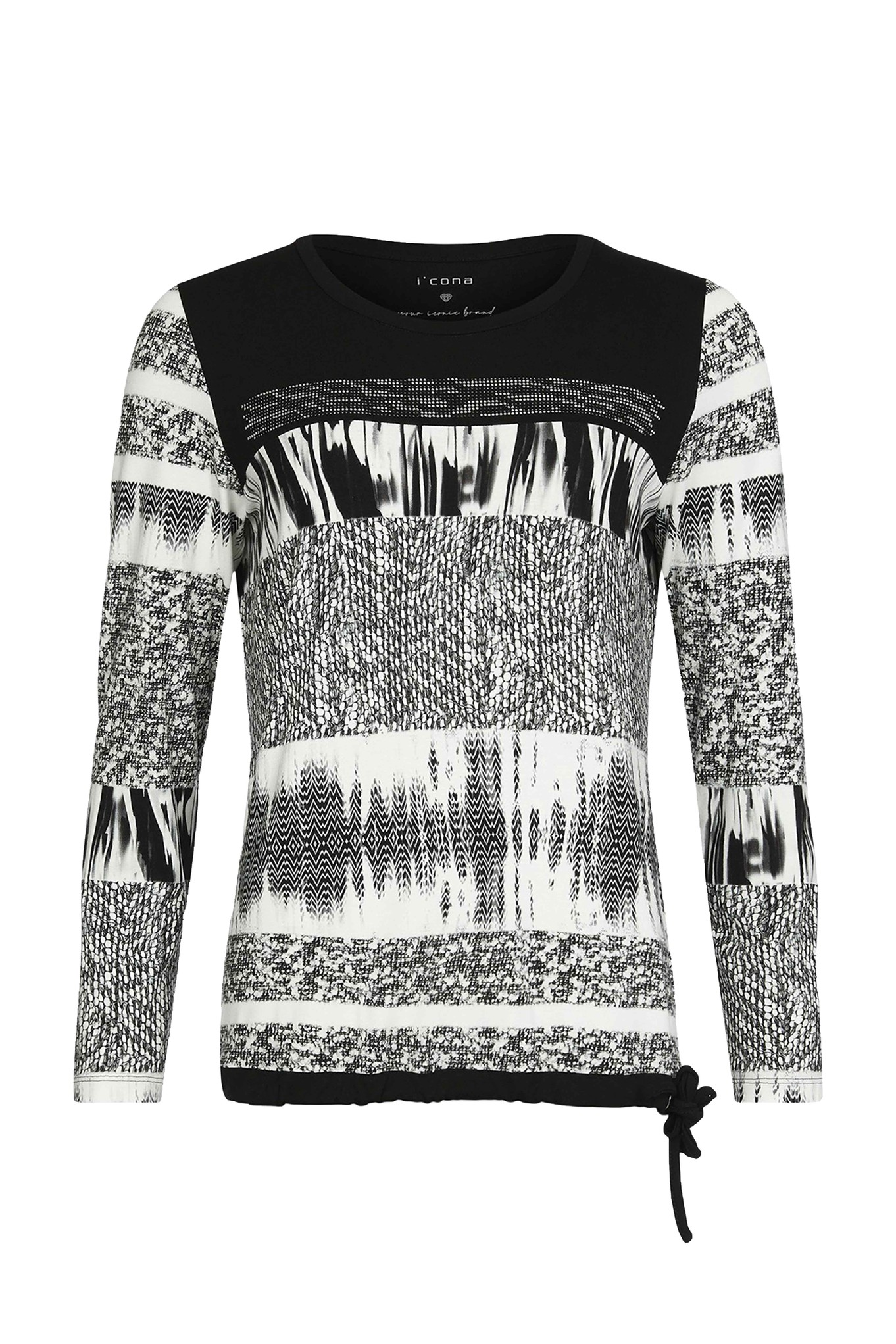 I'cona Devine Abstract Long Sleeve Top