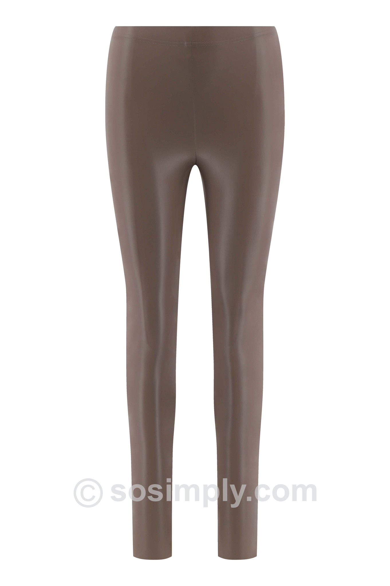 Robell Enie Faux Leather Stretch Trousers