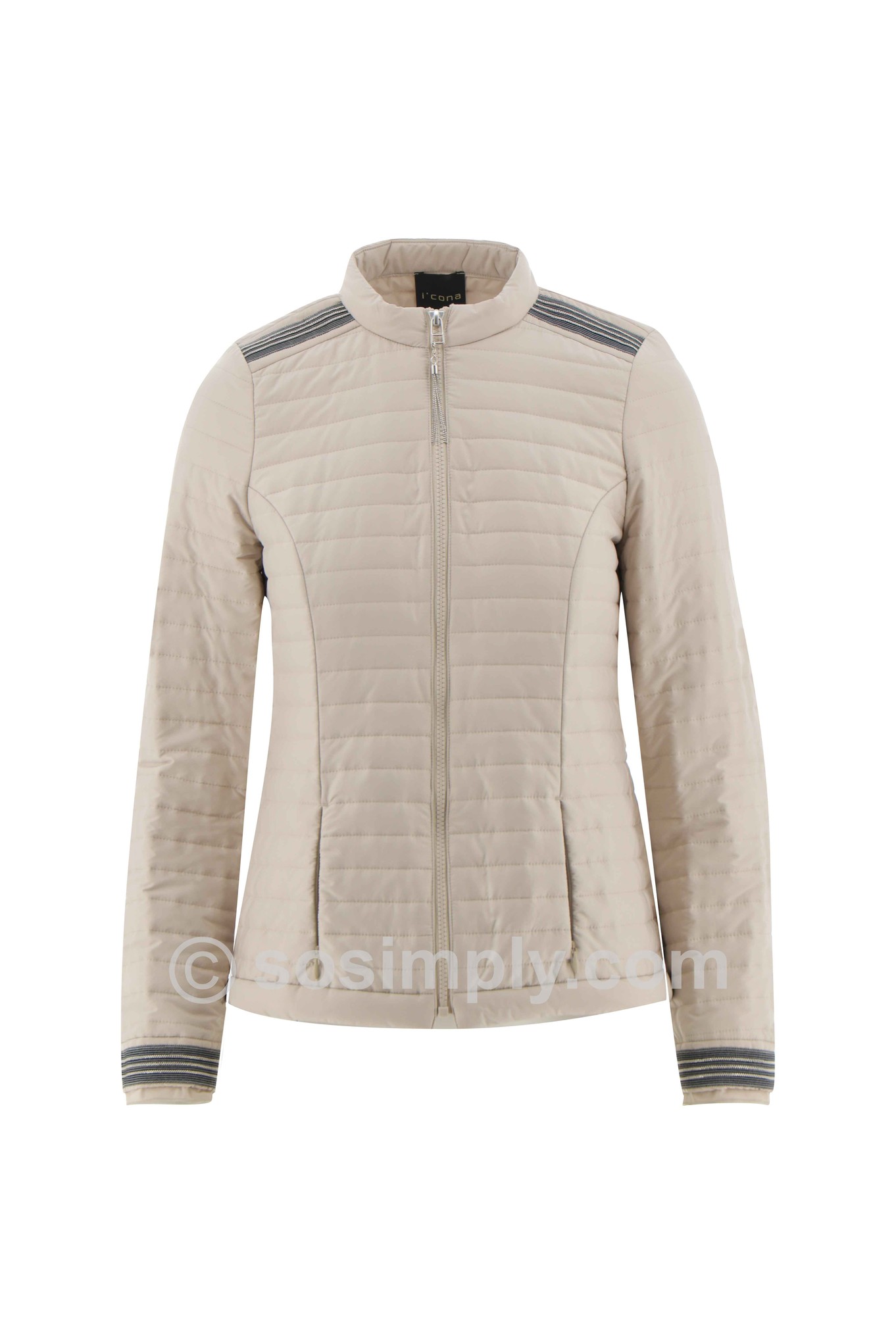 I'cona Luxe Quilted Embellished Jacket