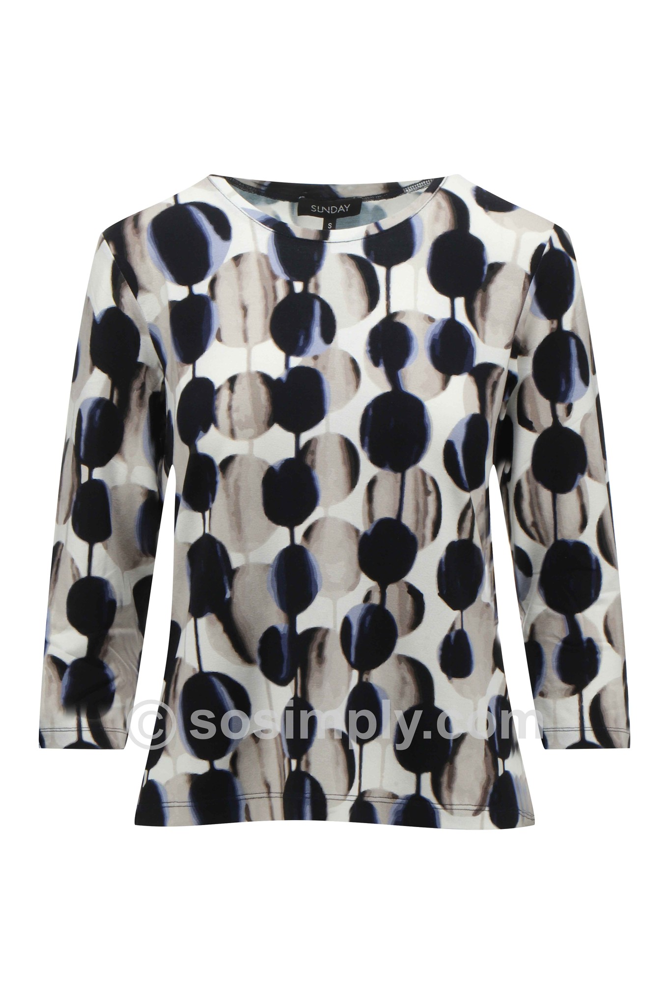 Sunday Danique Abstract Print Top