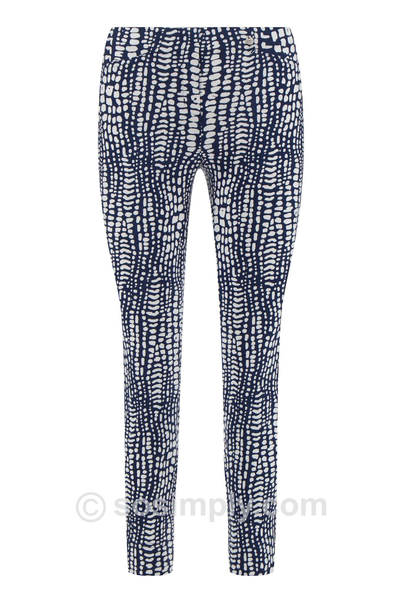 Robell Rose 09 Abstract Animal Print Navy 69