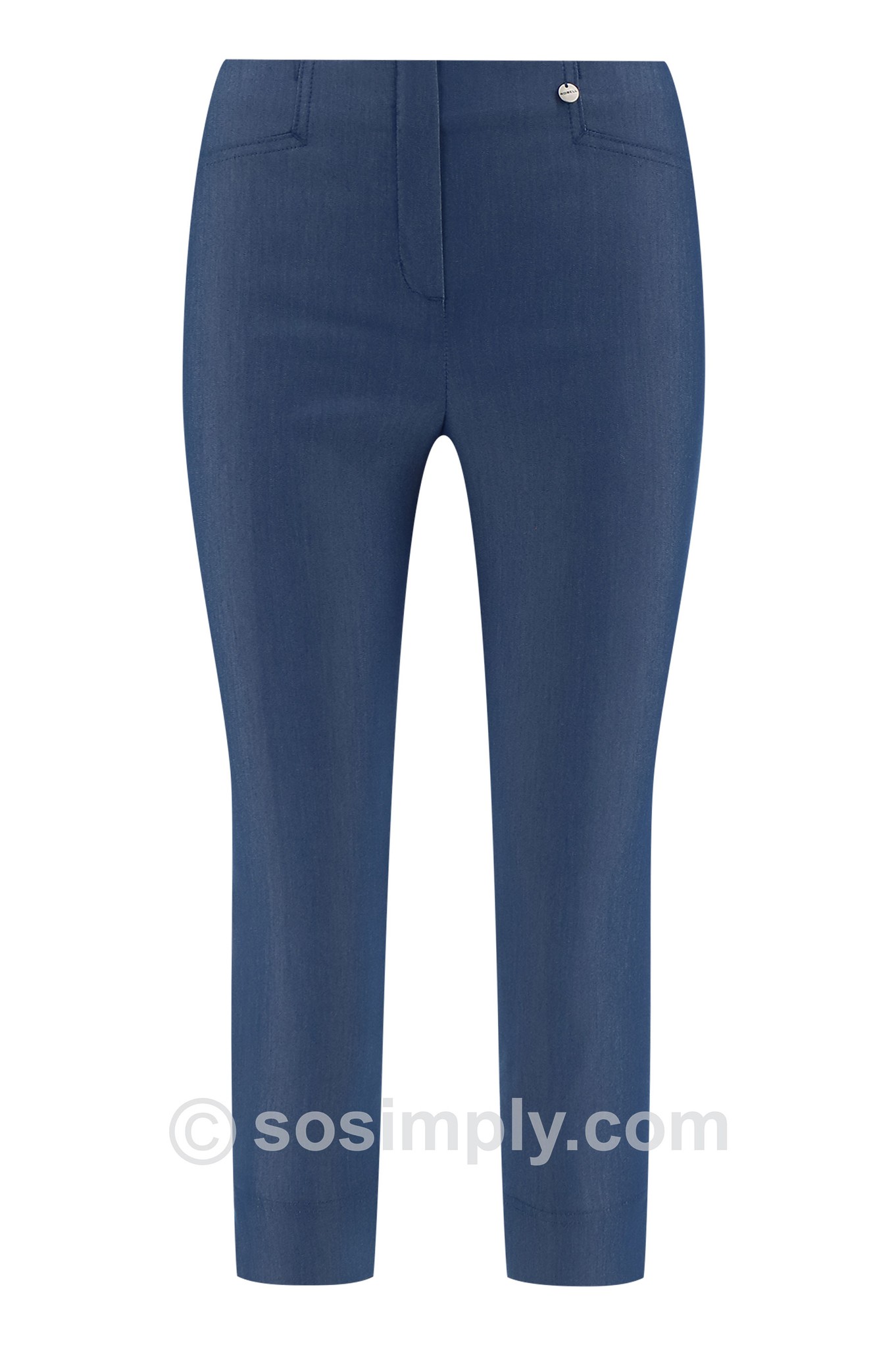 Robell Rose 07 Lightweight Cotton Crop Natural Denim 64