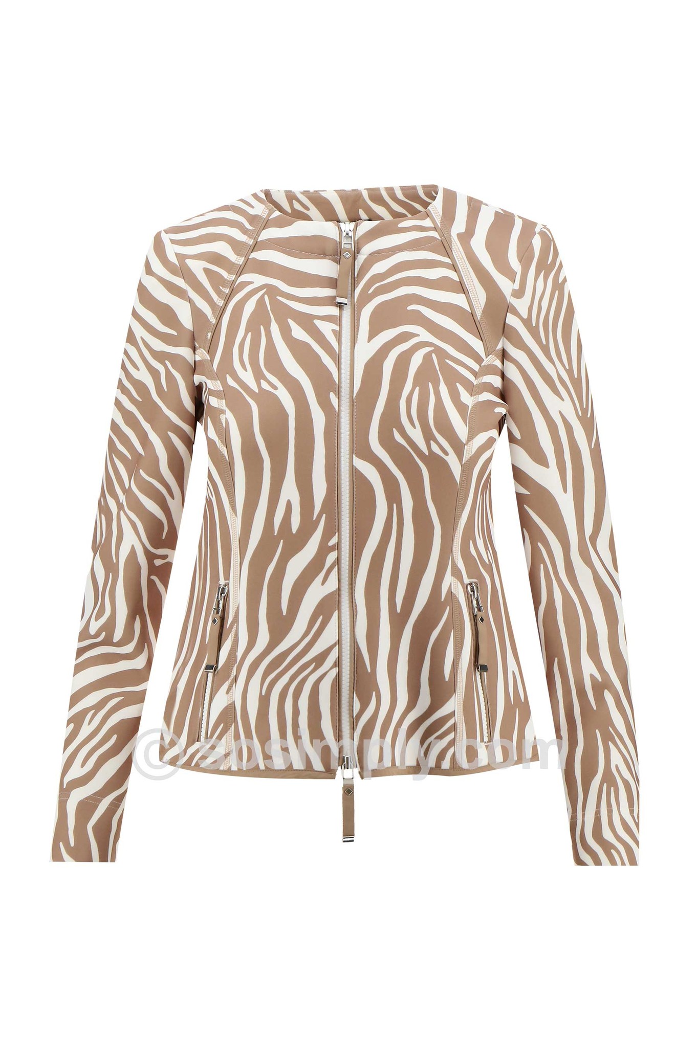 I’cona Zebra Luxe Zip Up Jacket