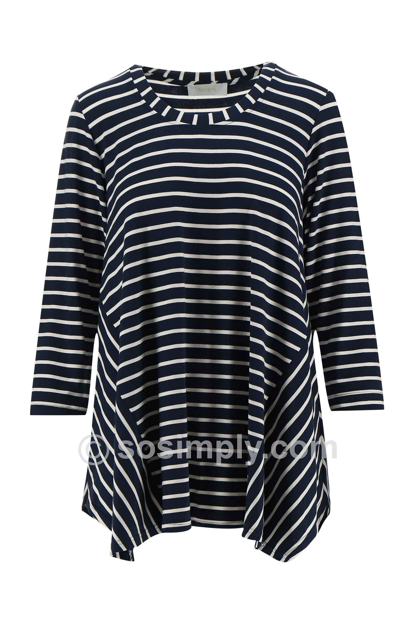 Noen Sabina Stripe Tunic Top Navy 69