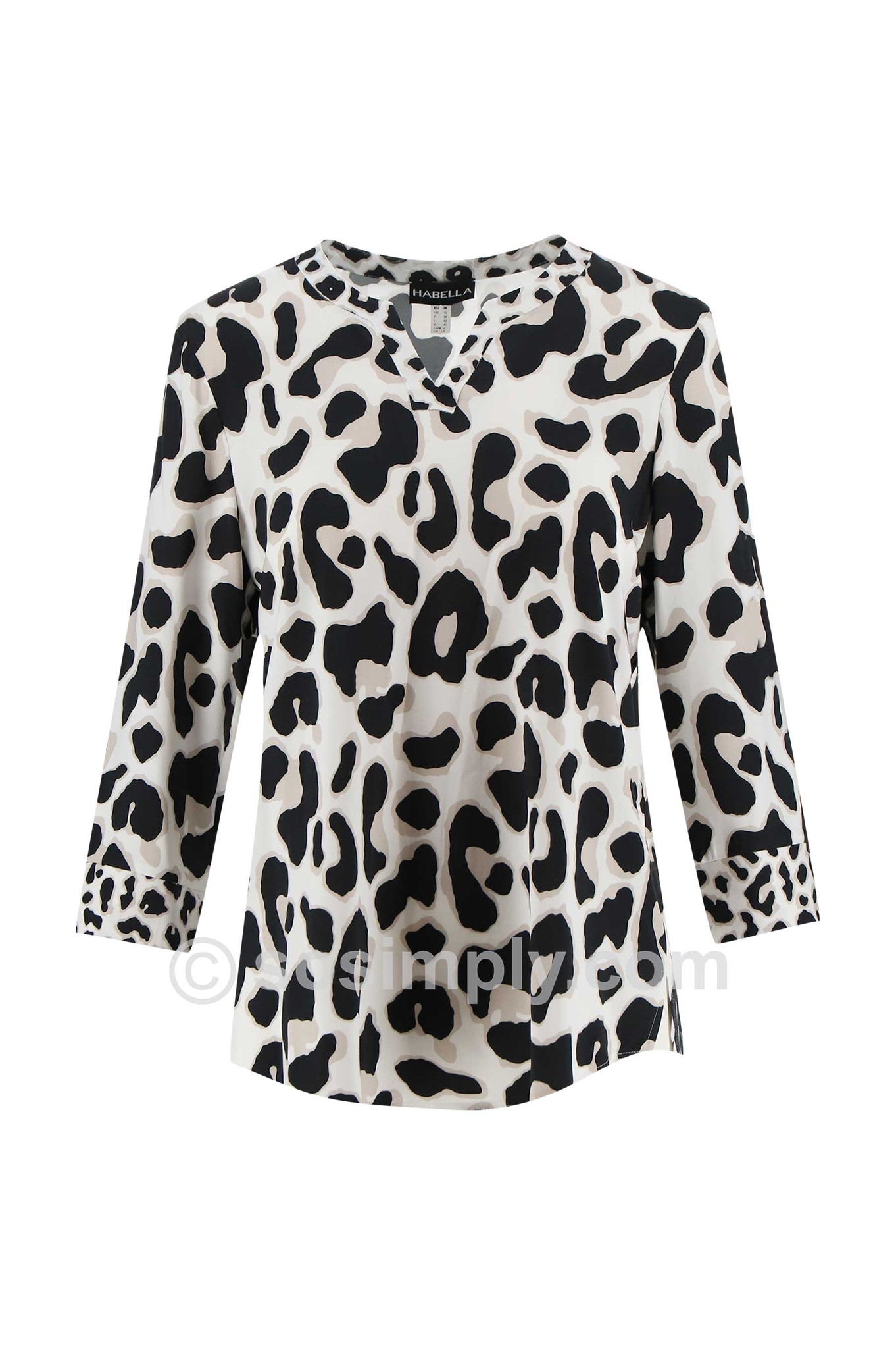 Habella Leopard Print Top Light Taupe 13