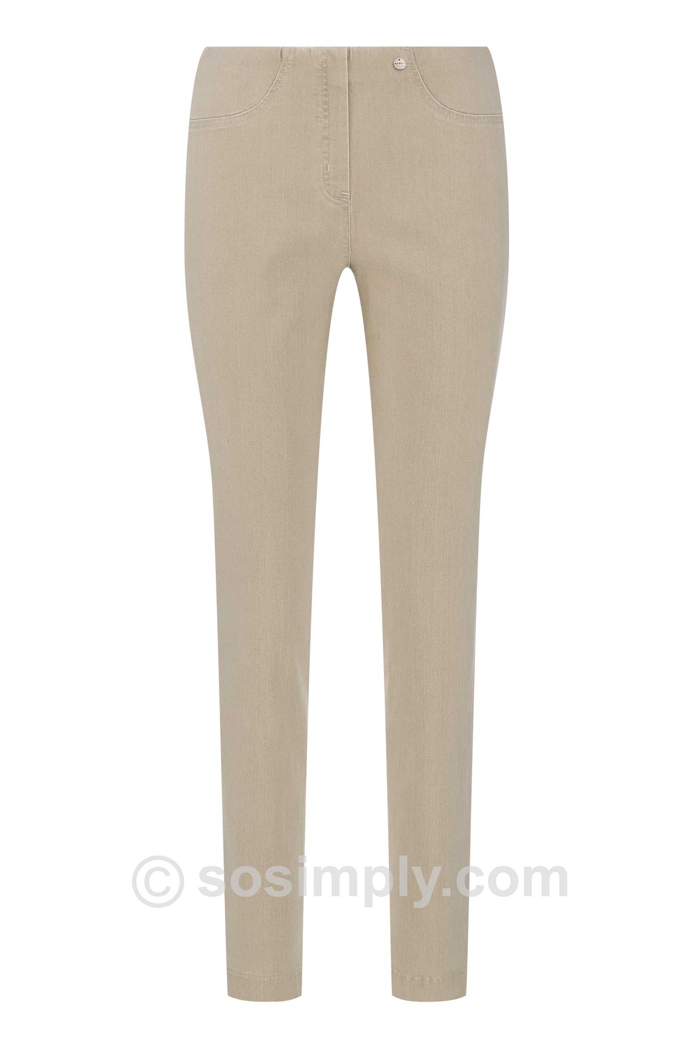 Robell Bella Petite Denim Jean Beige 14