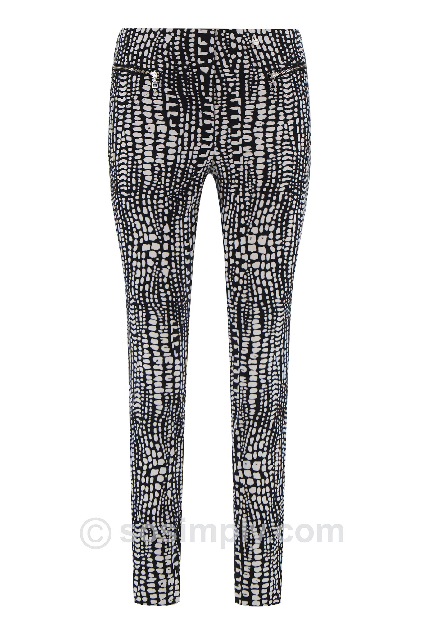 Robell Mimi Abstract Animal Print Black 90