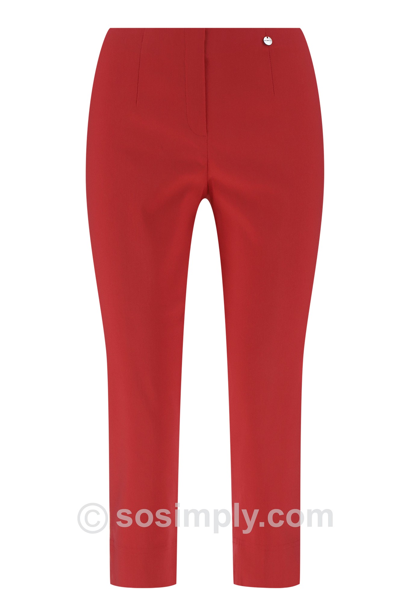 Robell Marie 07 Crop Trouser Red 40