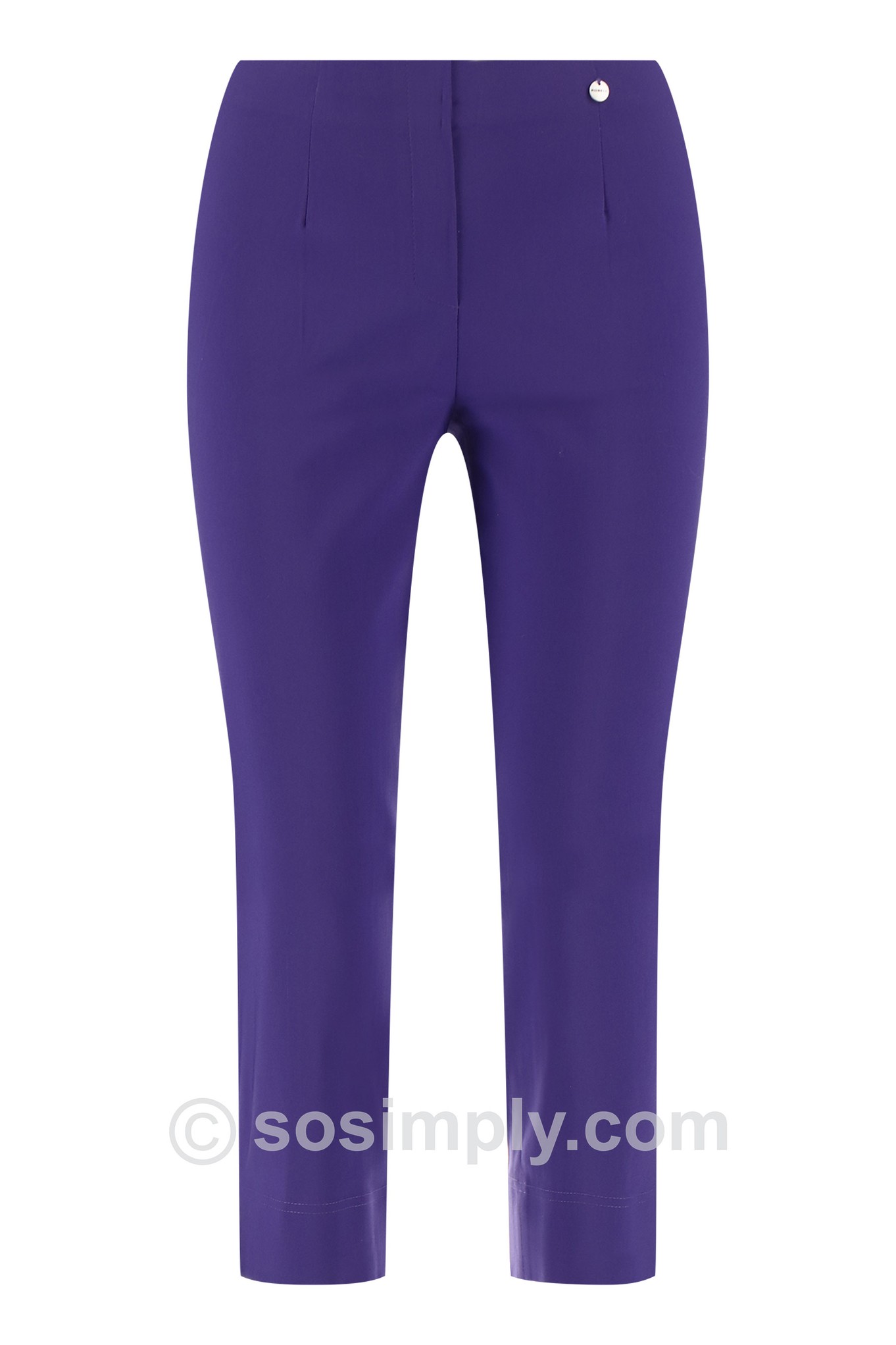 Robell Marie 07 Crop Trouser Deep Lilac 50