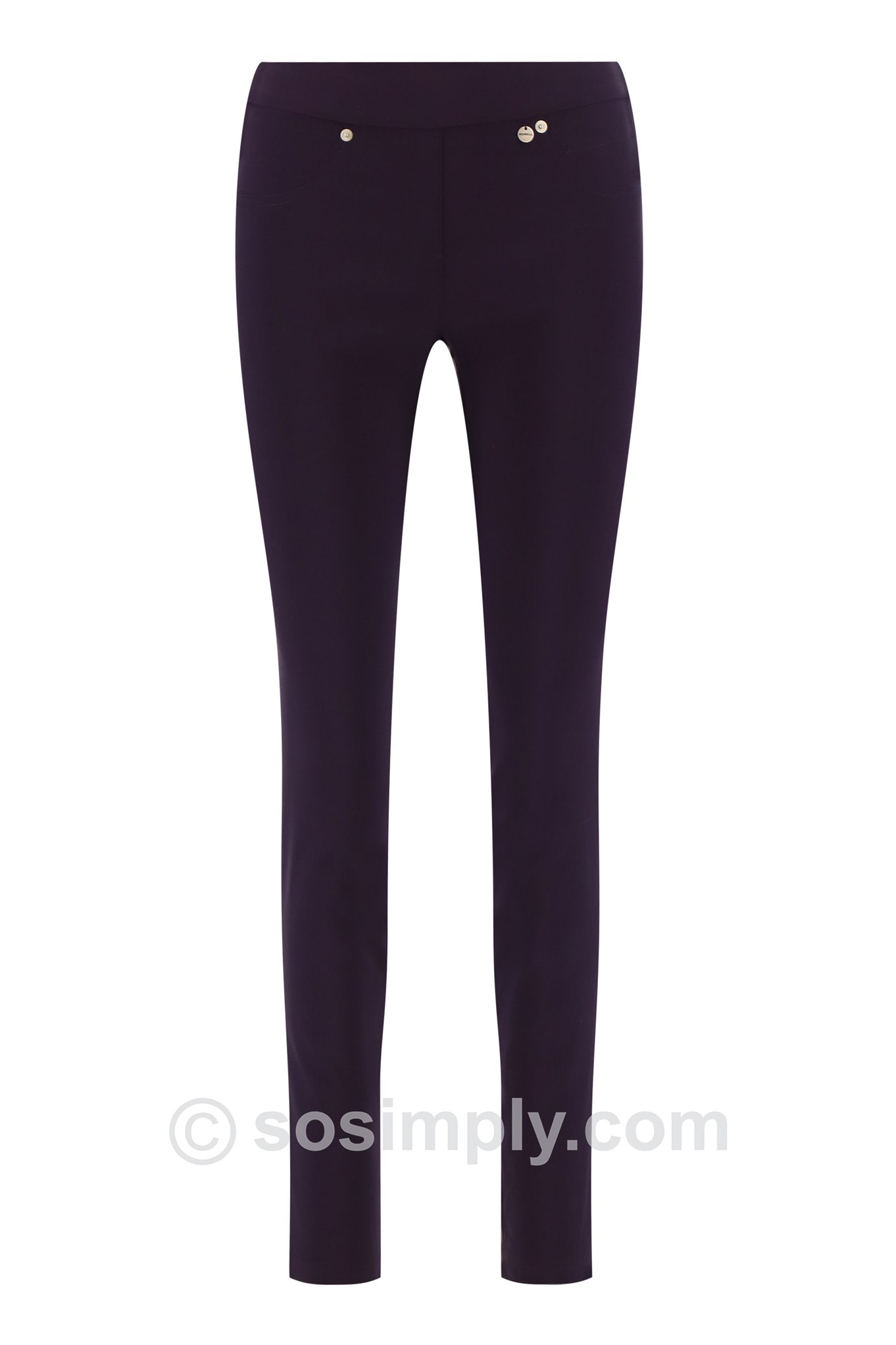 Robell Rose Jean Style trouser in Loganberry