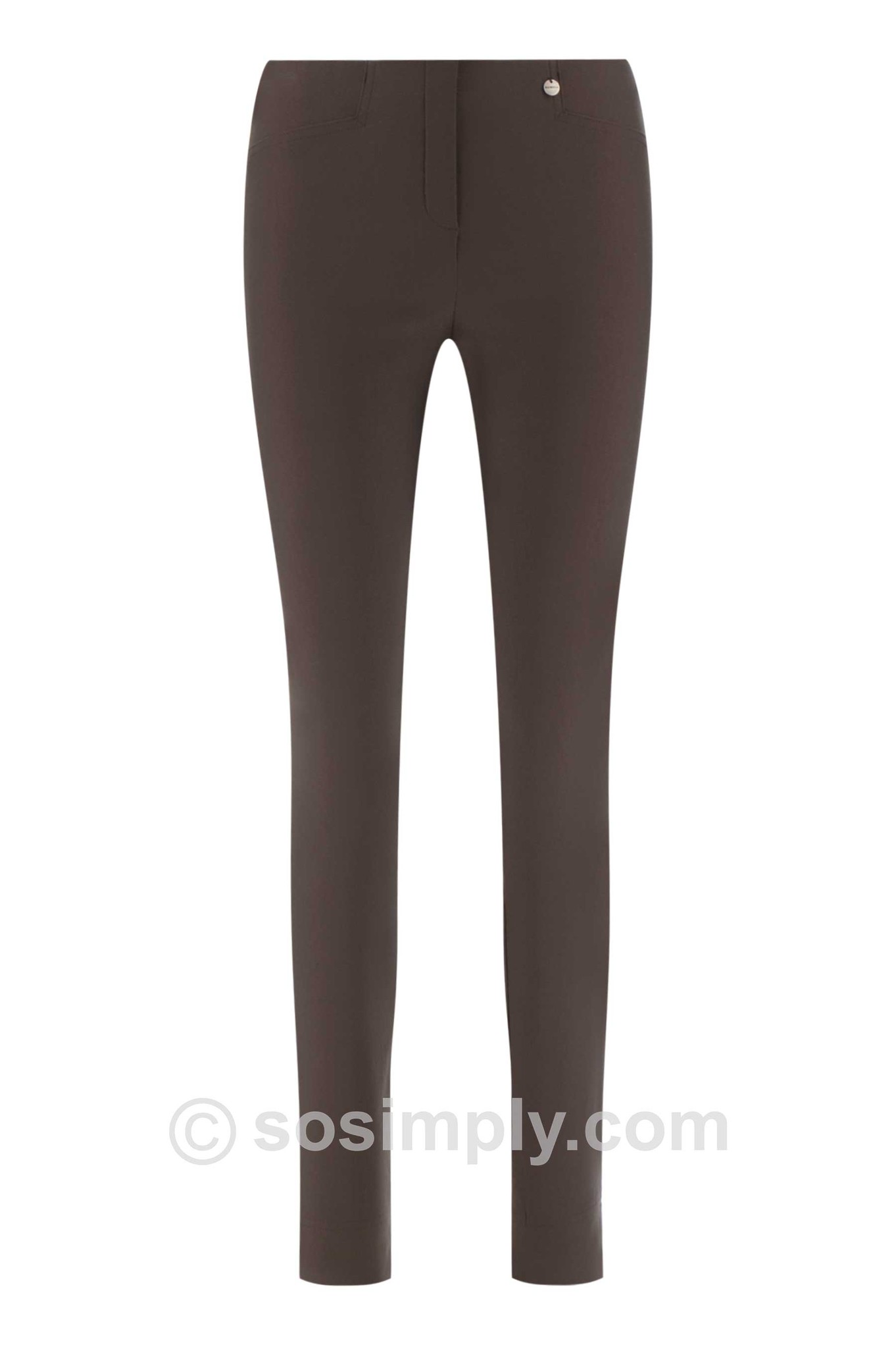 Robell Rose Winter Weight Trouser Cocoa Brown 19