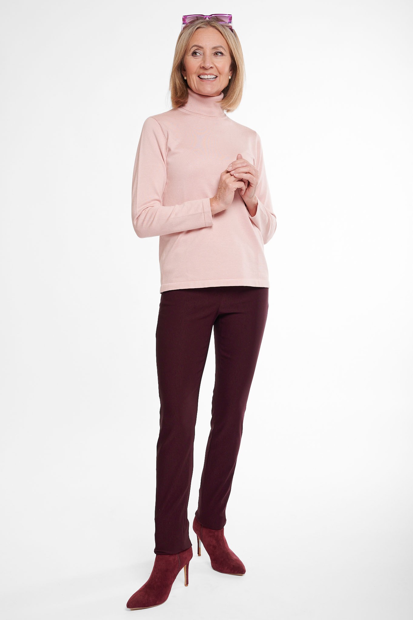 Robell Rose Winter Weight Trouser Aubergine 560