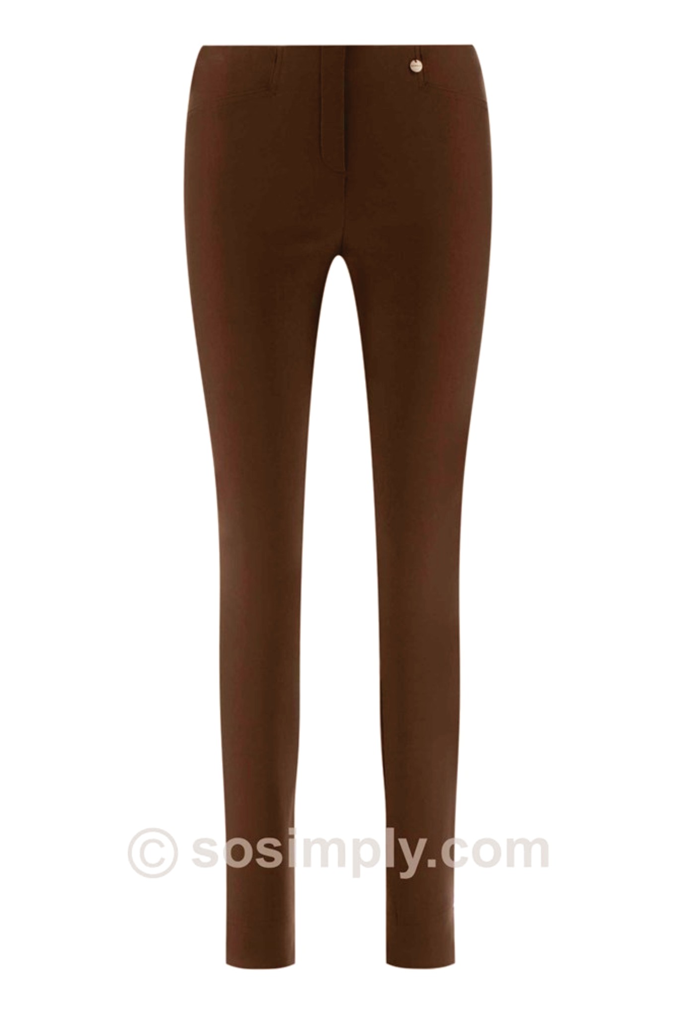 Robell Rose Full-Length Trousers Brown 381