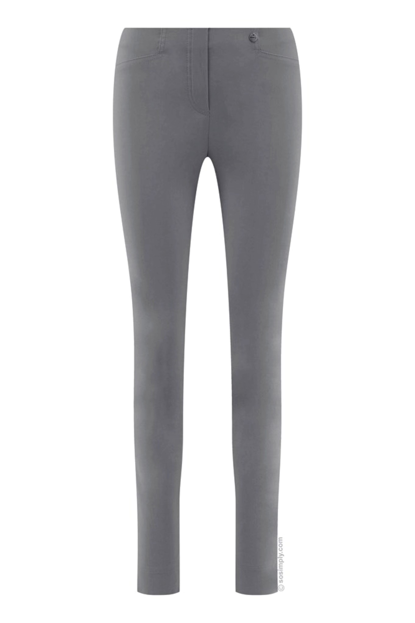 Robell Rose Full-Length Trousers Frost Grey 960
