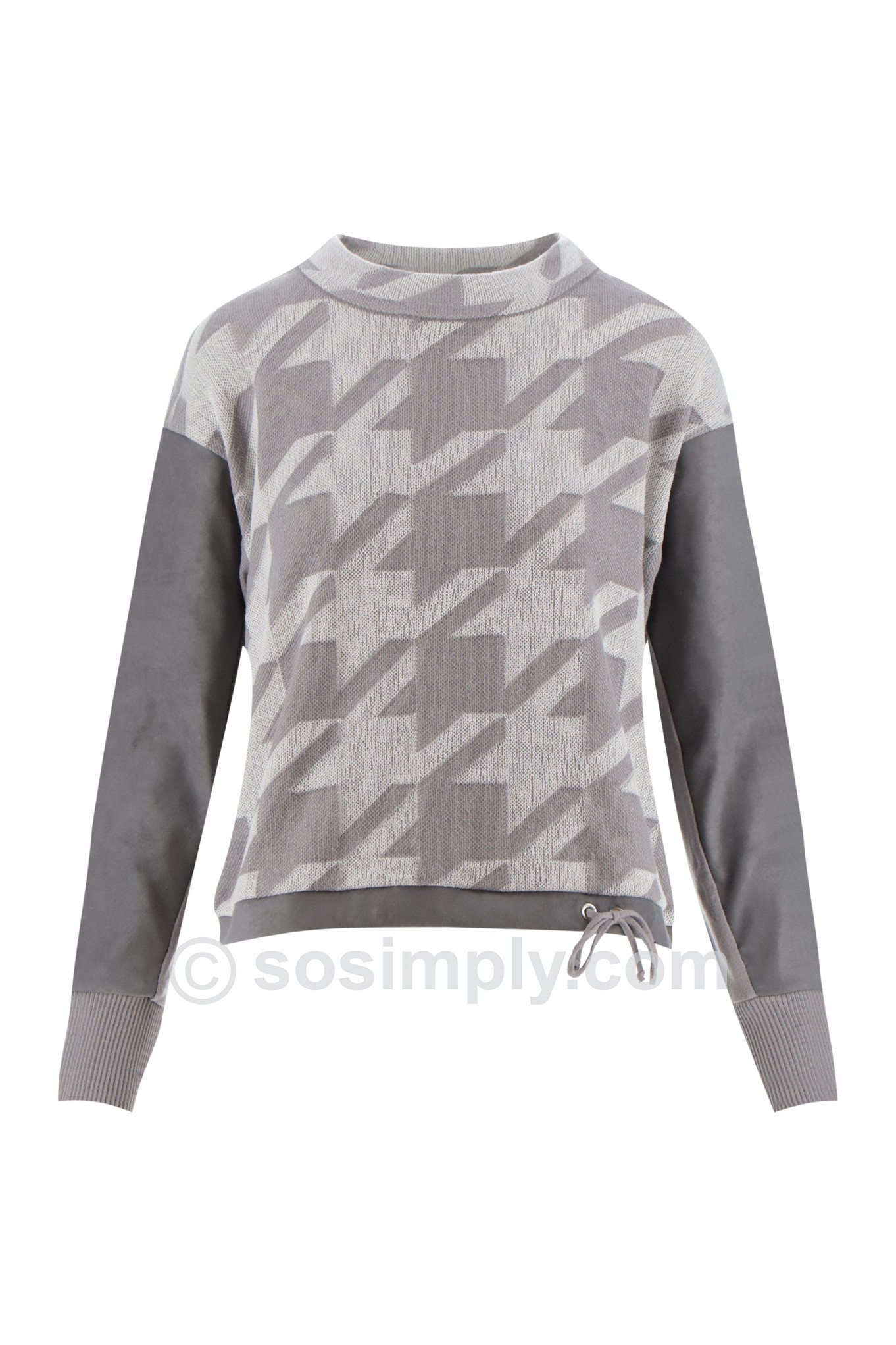 That's Me Tille Tie Jumper Grey Marl 95