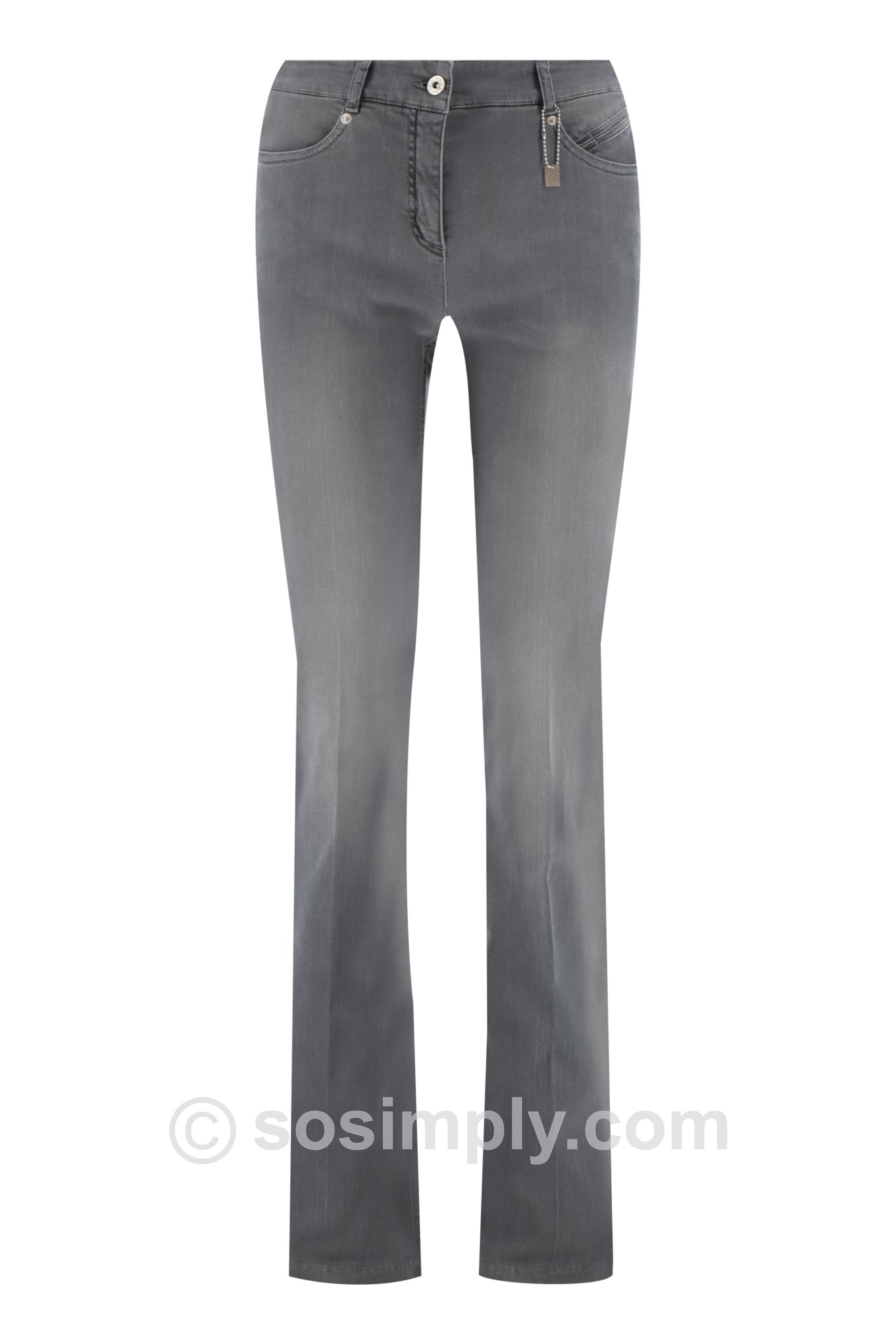 Robell Joella Kick Flare Jean Dark Grey 95