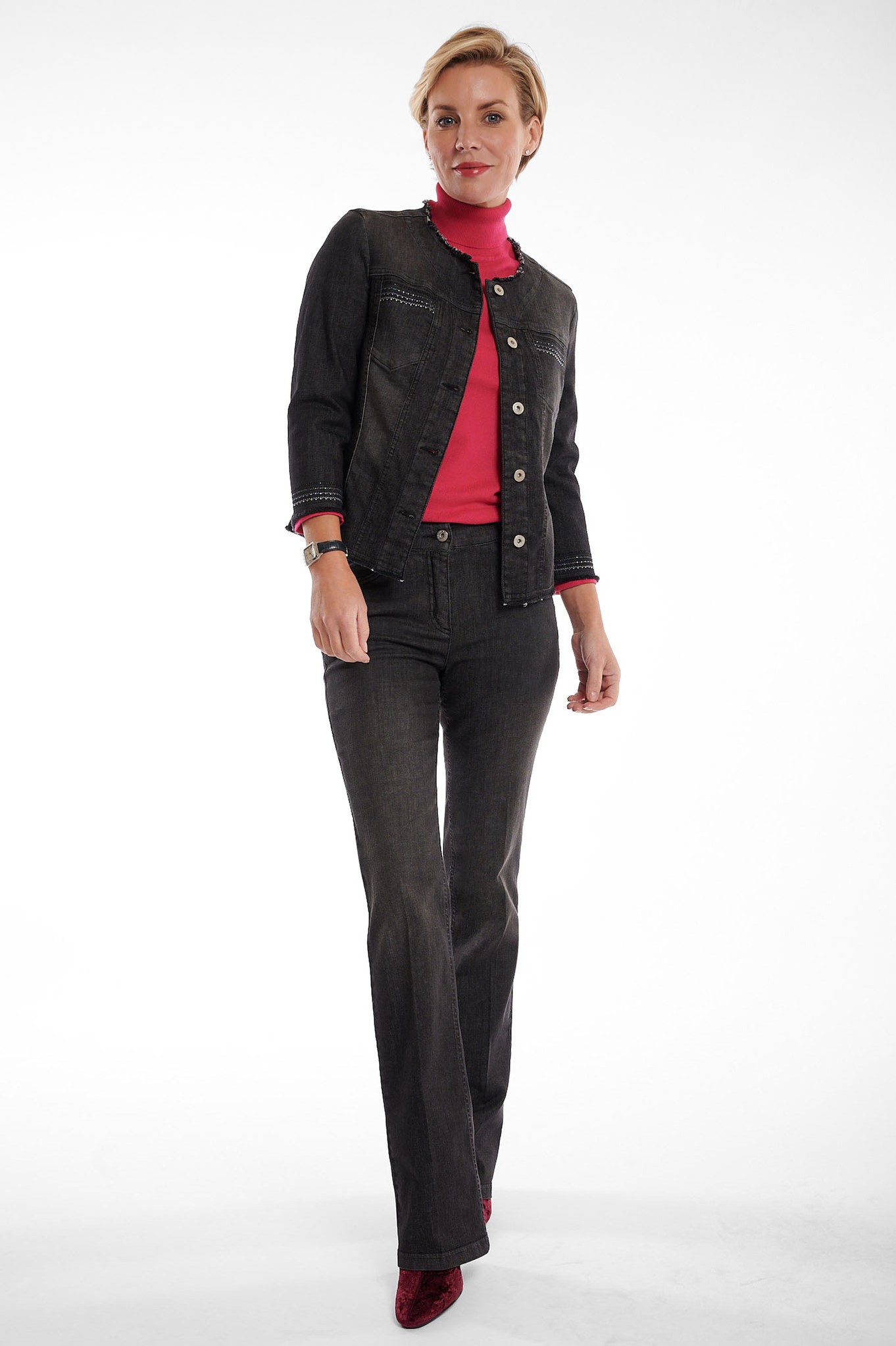 Robell Animal Print Flared Joella Trousers Brown/Black 53466-55061-38