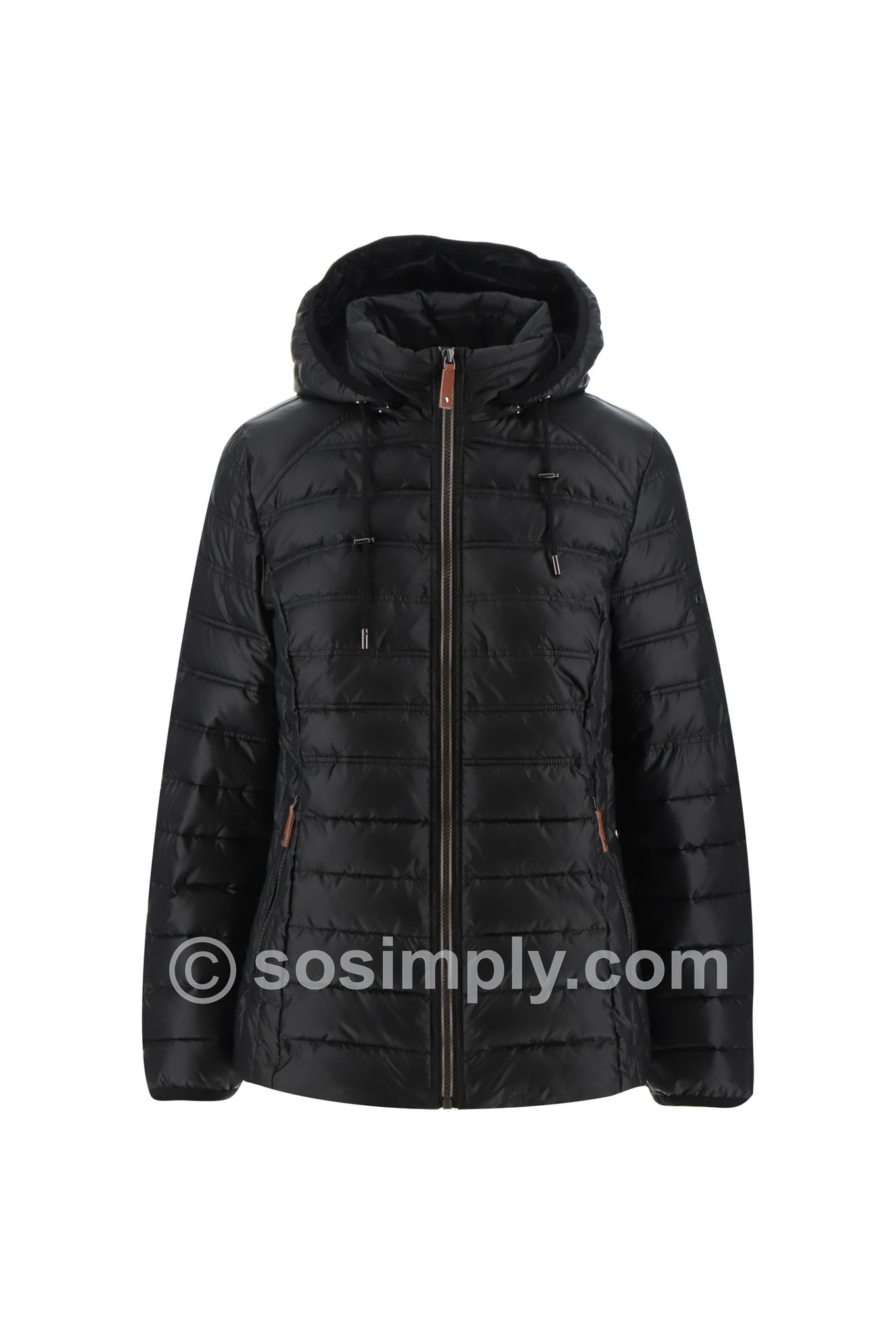 Frandsen Alana Padded Hooded Jacket Black 90