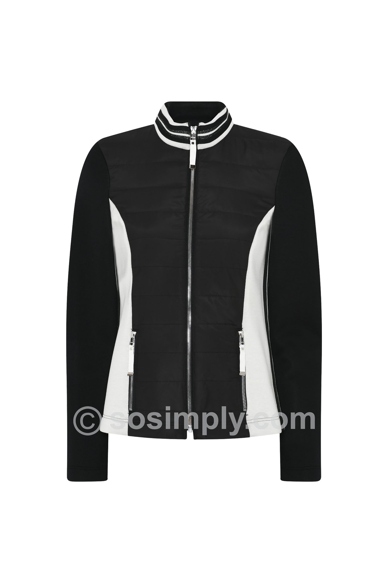 I'cona Luxe Monochrome Padded Jacket  Black 90