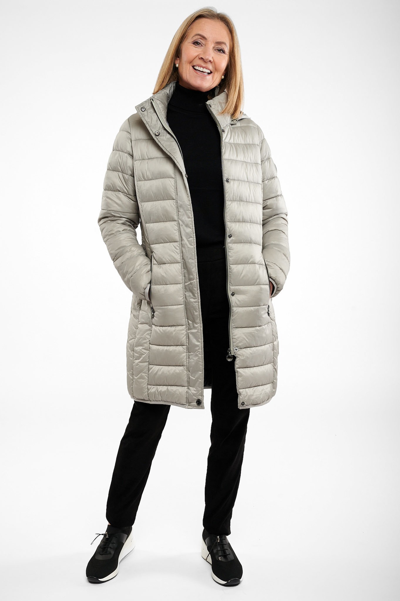 Frandsen Kaja Hooded Down Coat Graphite Grey 96