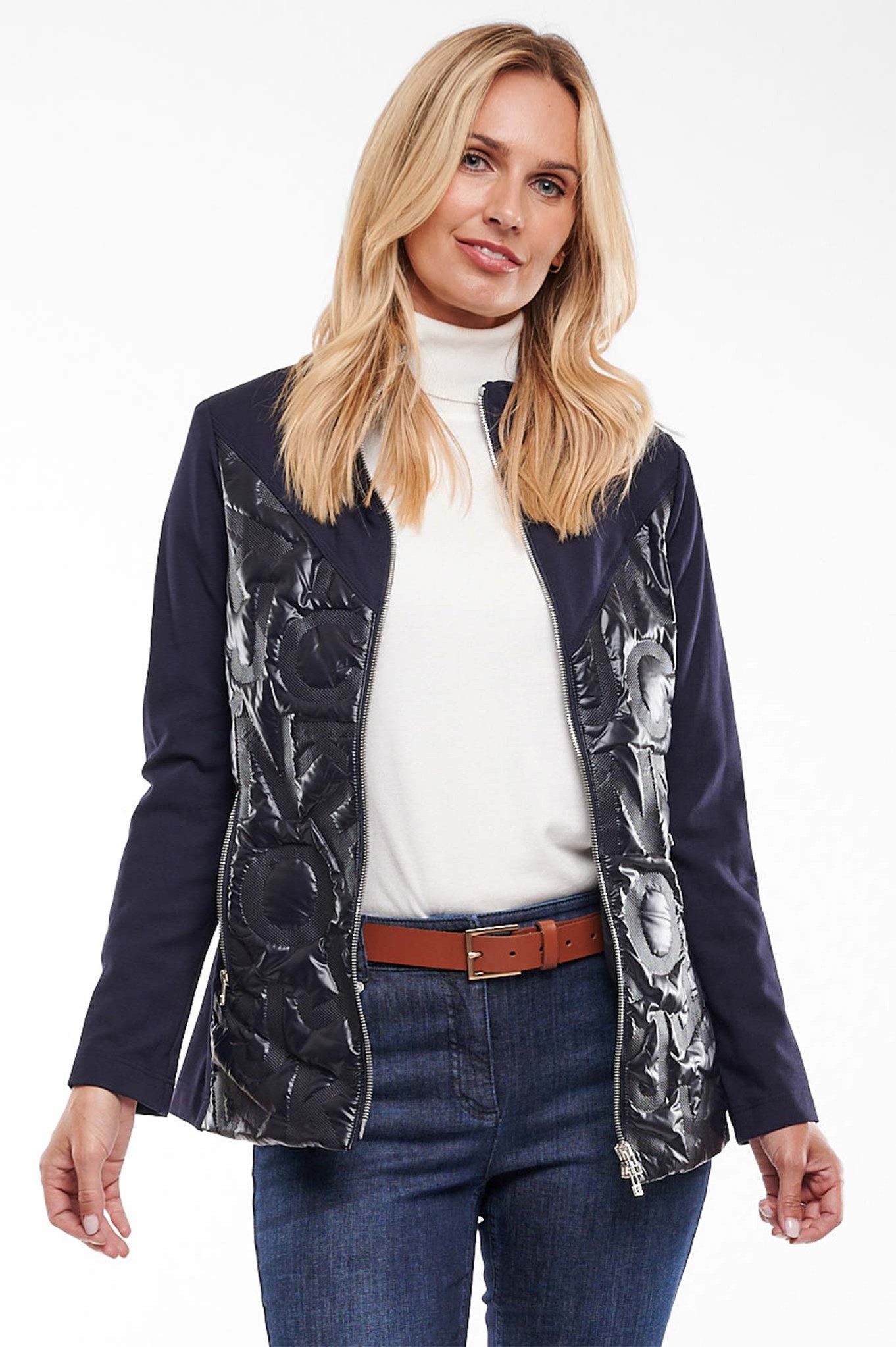 I'cona Typograph Hybrid Jacket Navy 69