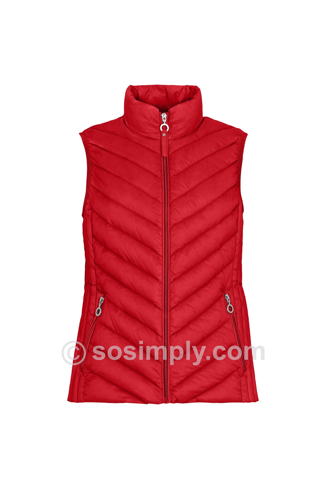 Frandsen Jensine Down Gilet Poppy Red 46