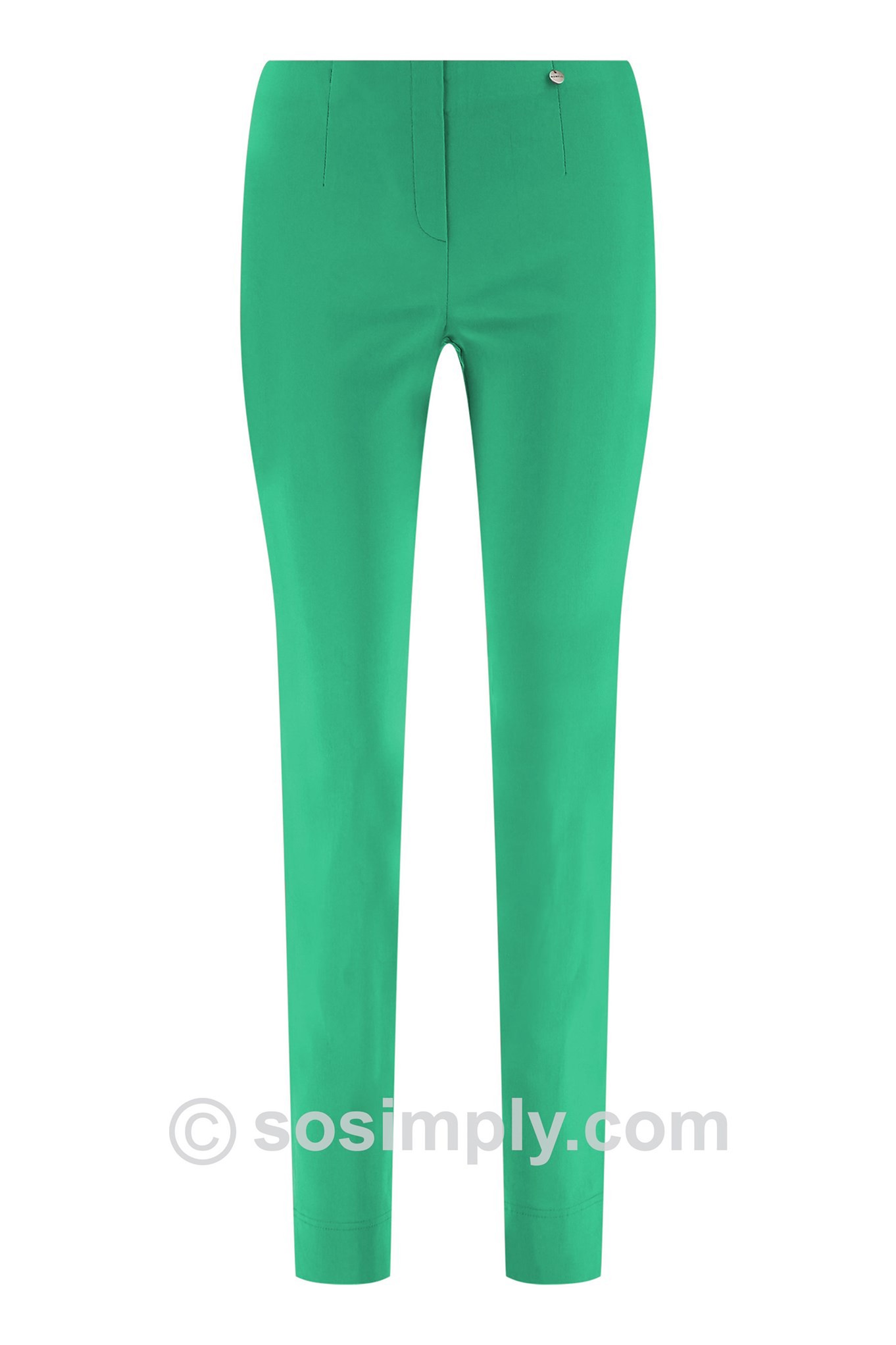 Robell Bella Full Length Trouser Emerald Green 843