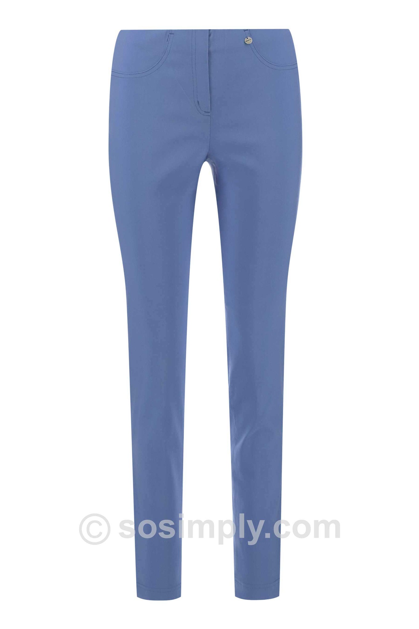 Robell Bella Full Length Trouser Wedgwood Blue 613