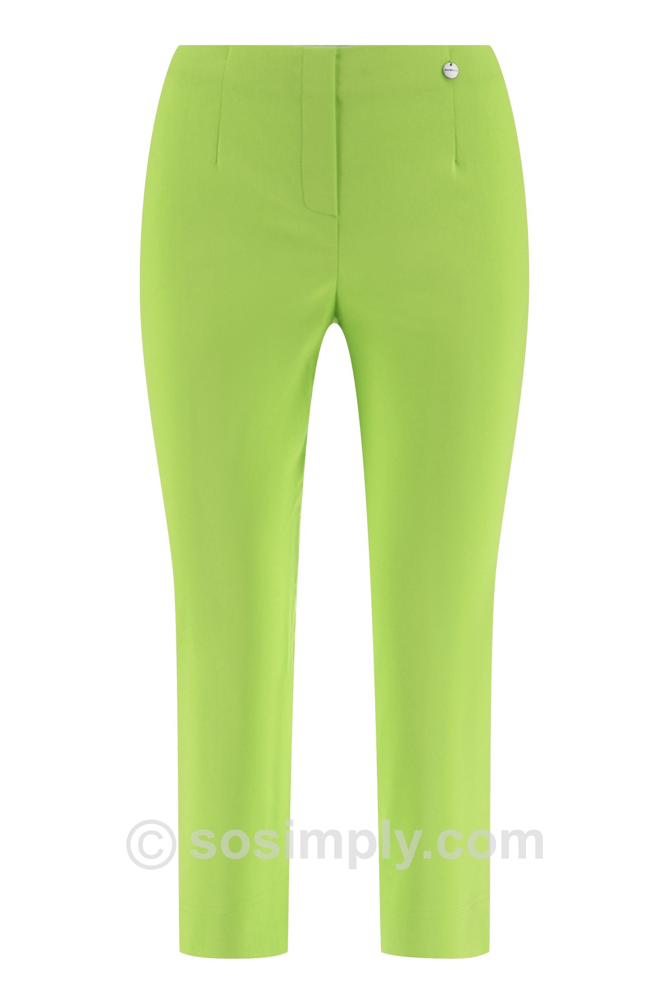 Robell Marie 07 Crop Trouser Lime Punch 826