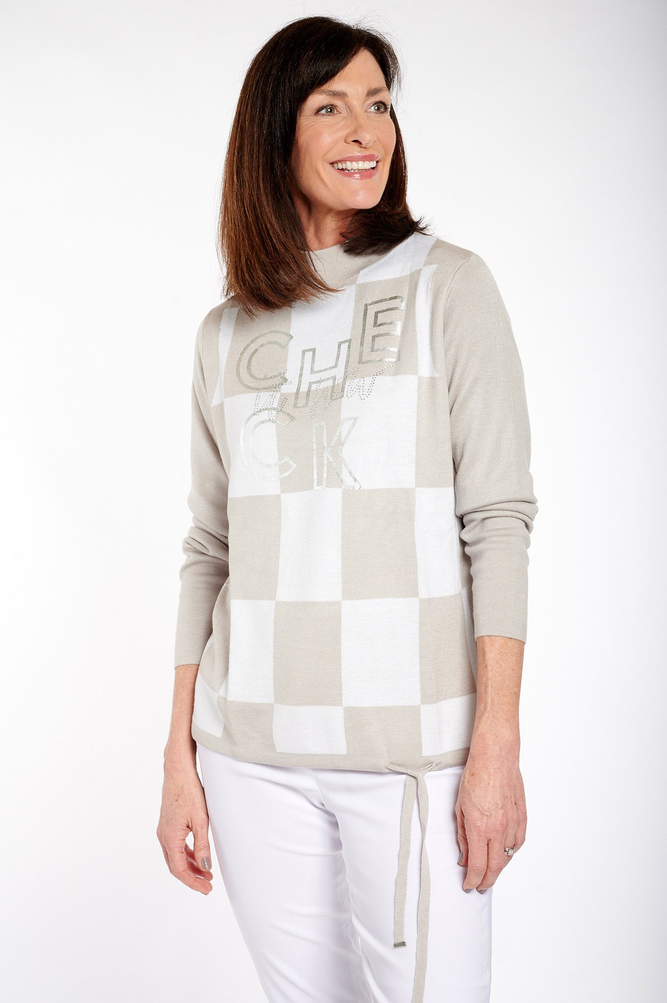 I'cona Luxe Check Pattern Jumper