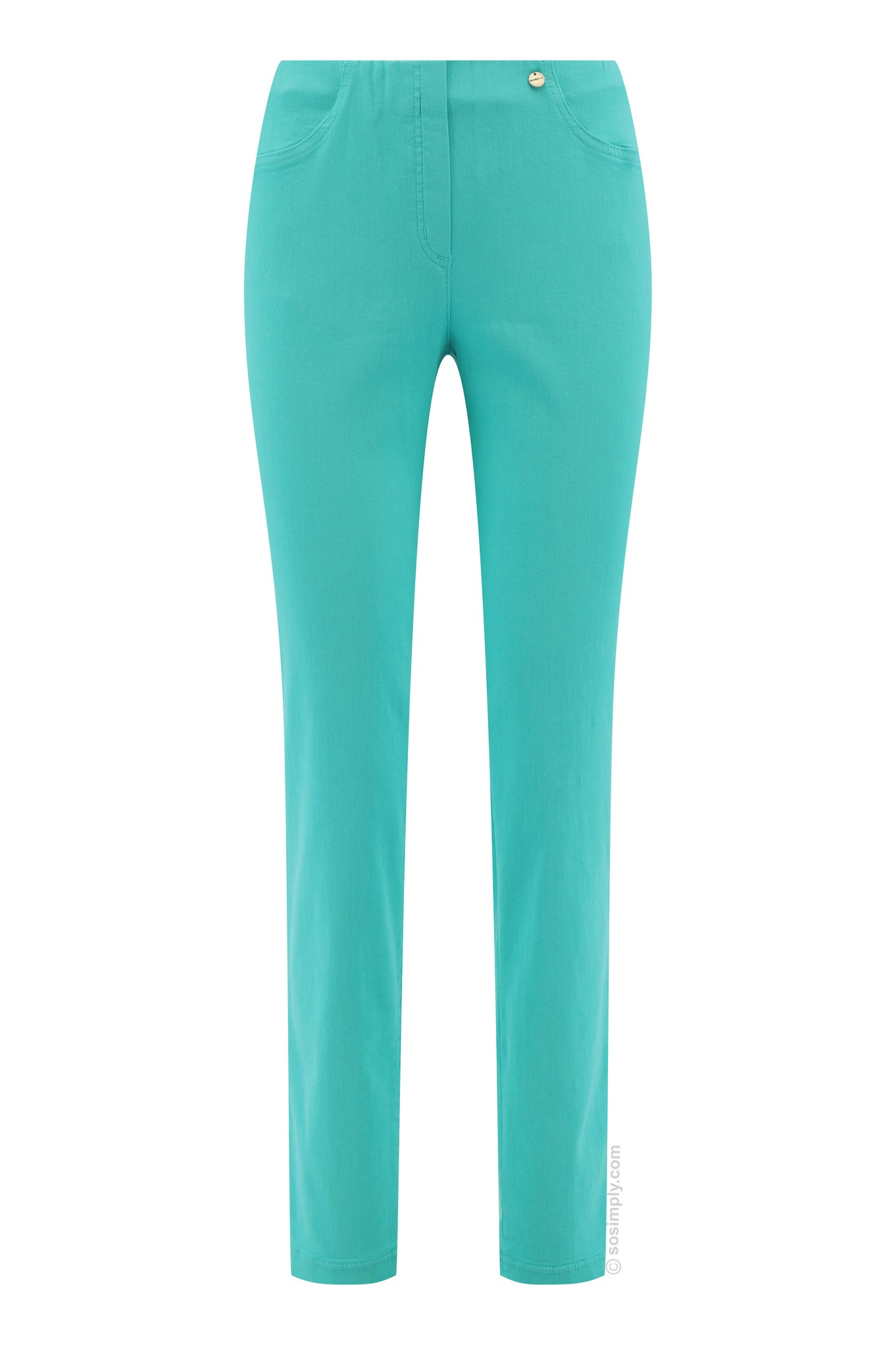 Robell Bella Full Length Trouser Aquamarine 760