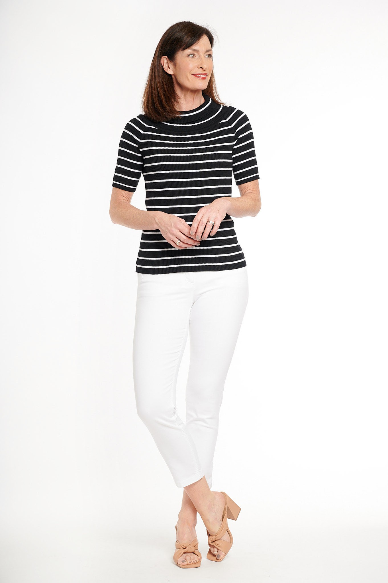 Robell Elena 09 Stretch Denim Jean White 10