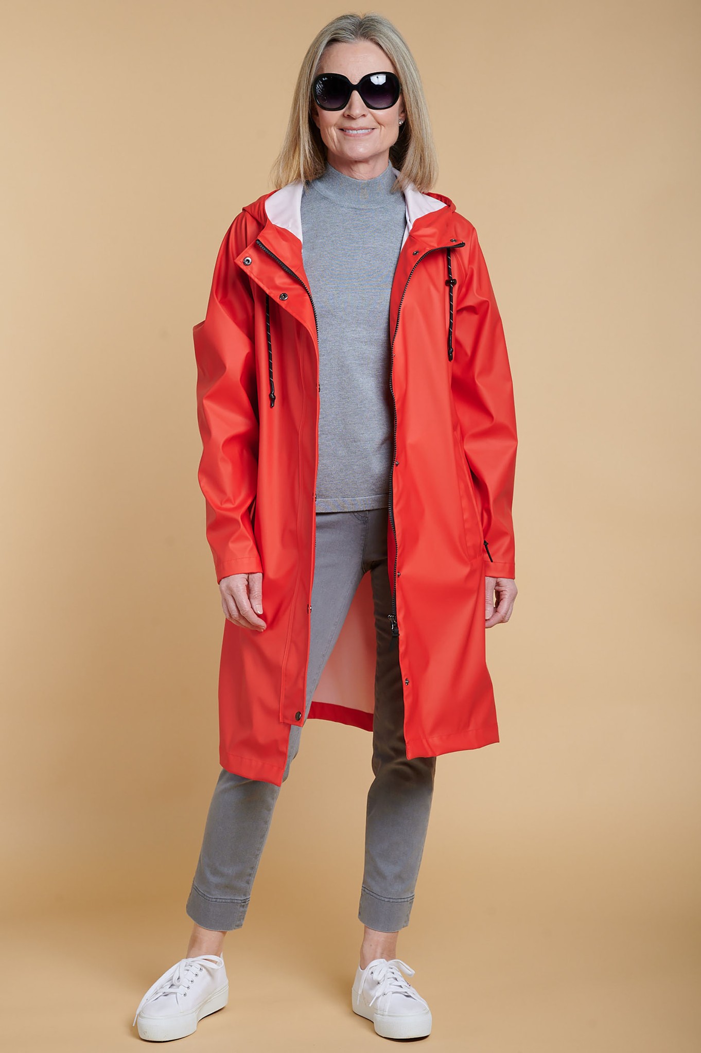 Frandsen Skylar Lightweight Rain Mac Red 40