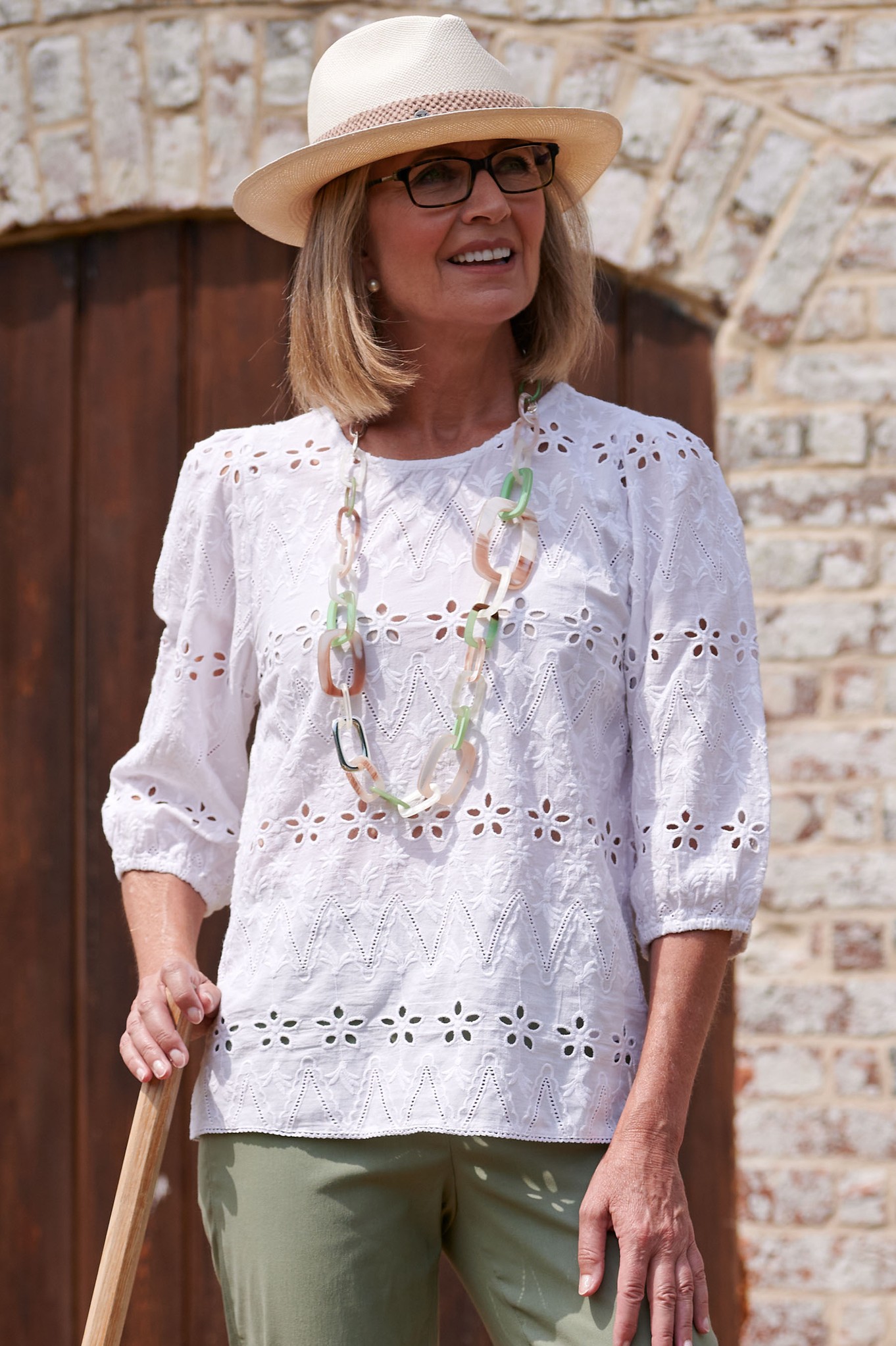 Sunday Liva Broderie Anglaise Top White 10