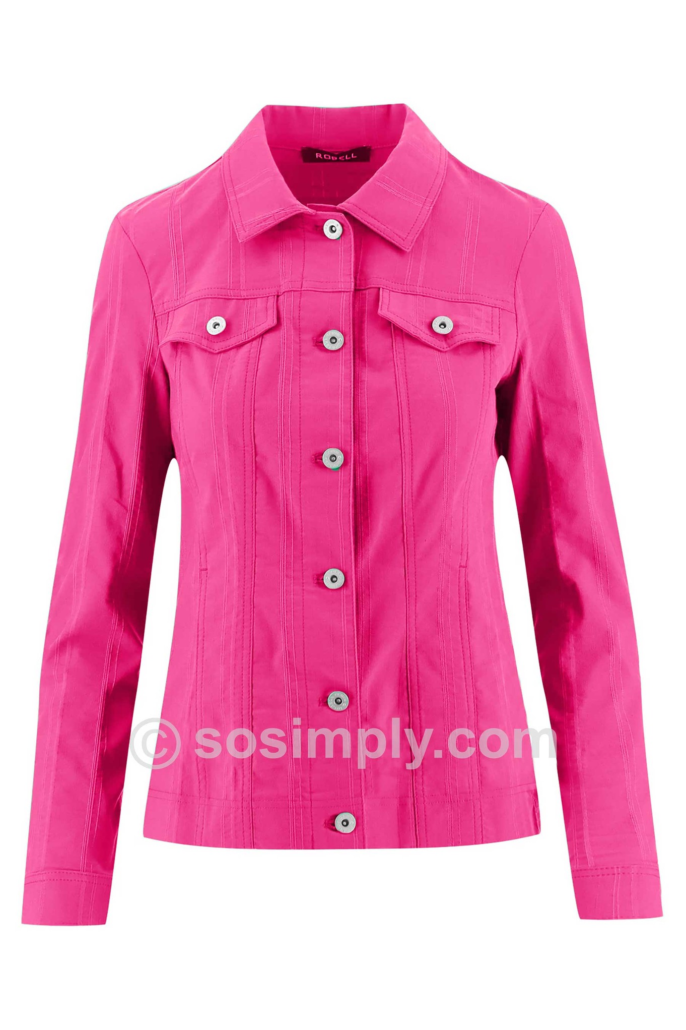 Robell Seersucker Happy Jacket Raspberry Rose 43