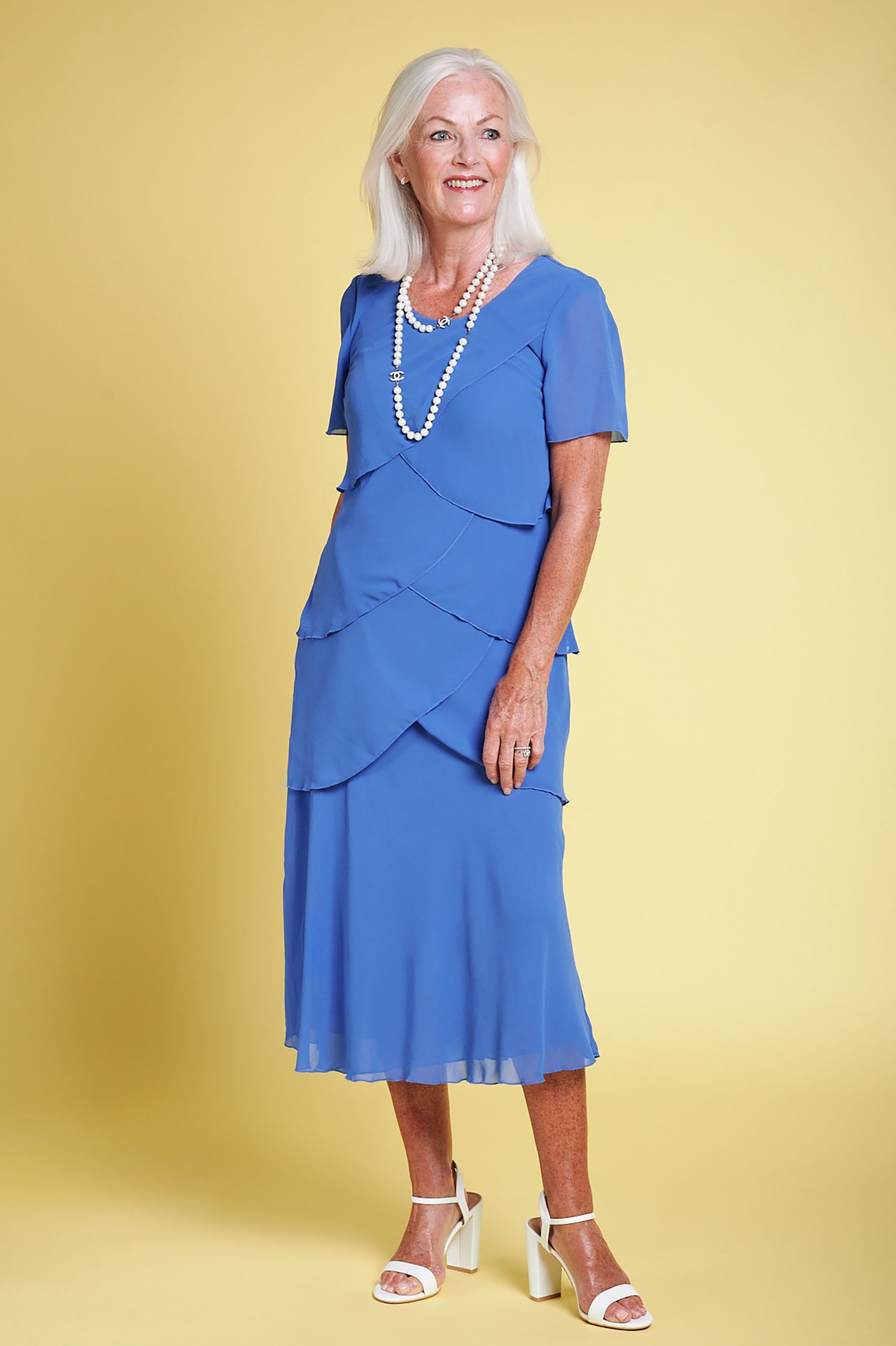 Habella Carmen Tier Dress Palace Blue 650/1