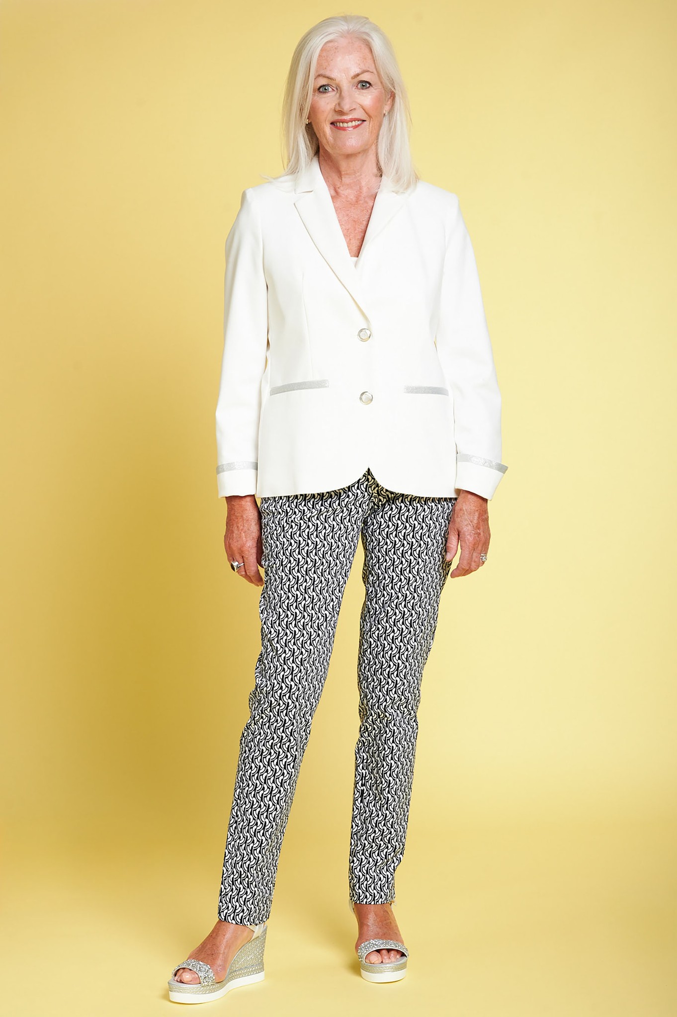 Robell Marie Sorrento Swirl Trouser Black 90