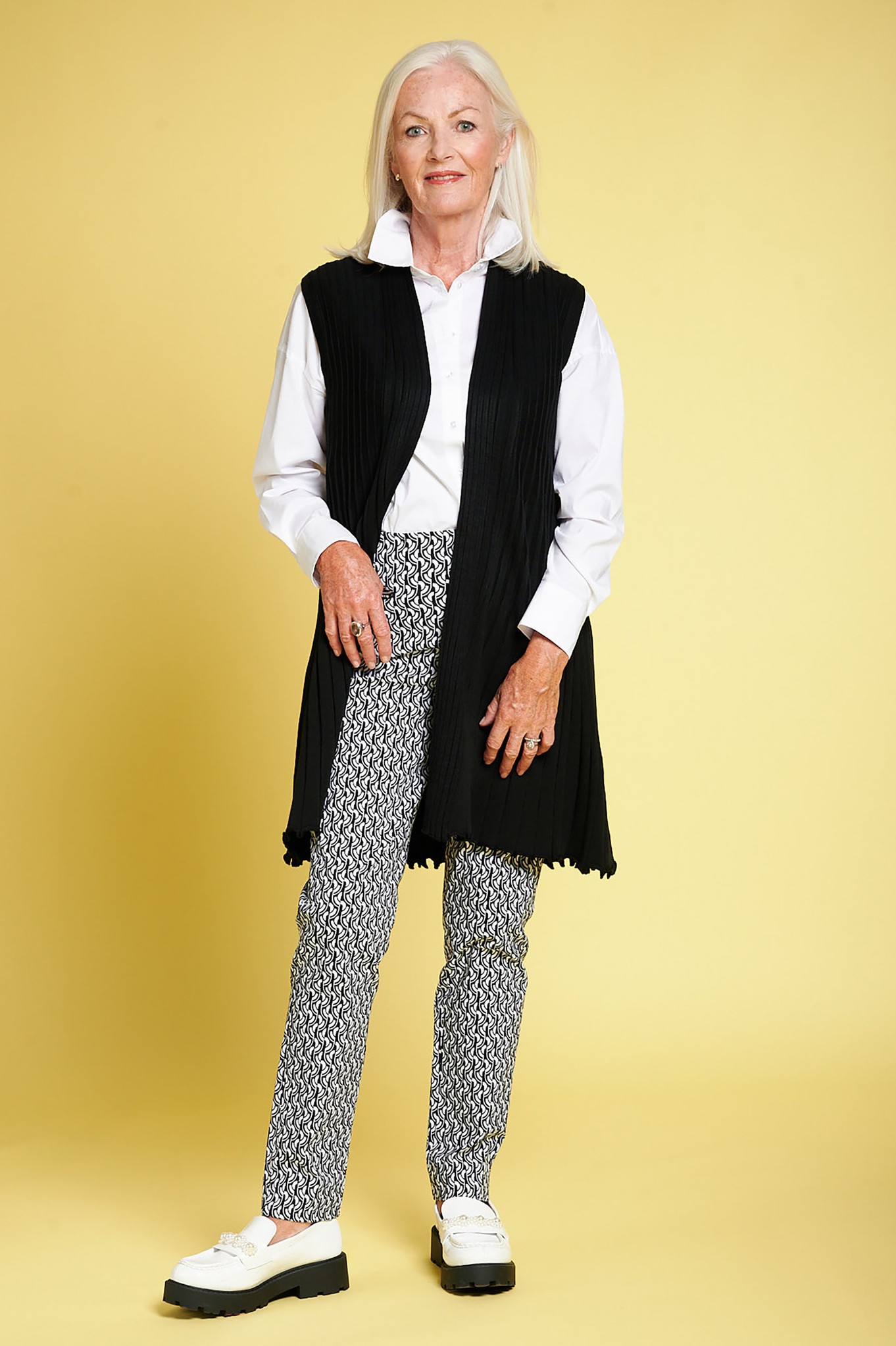 Robell Mimi Sorrento Swirl Trouser Black 90