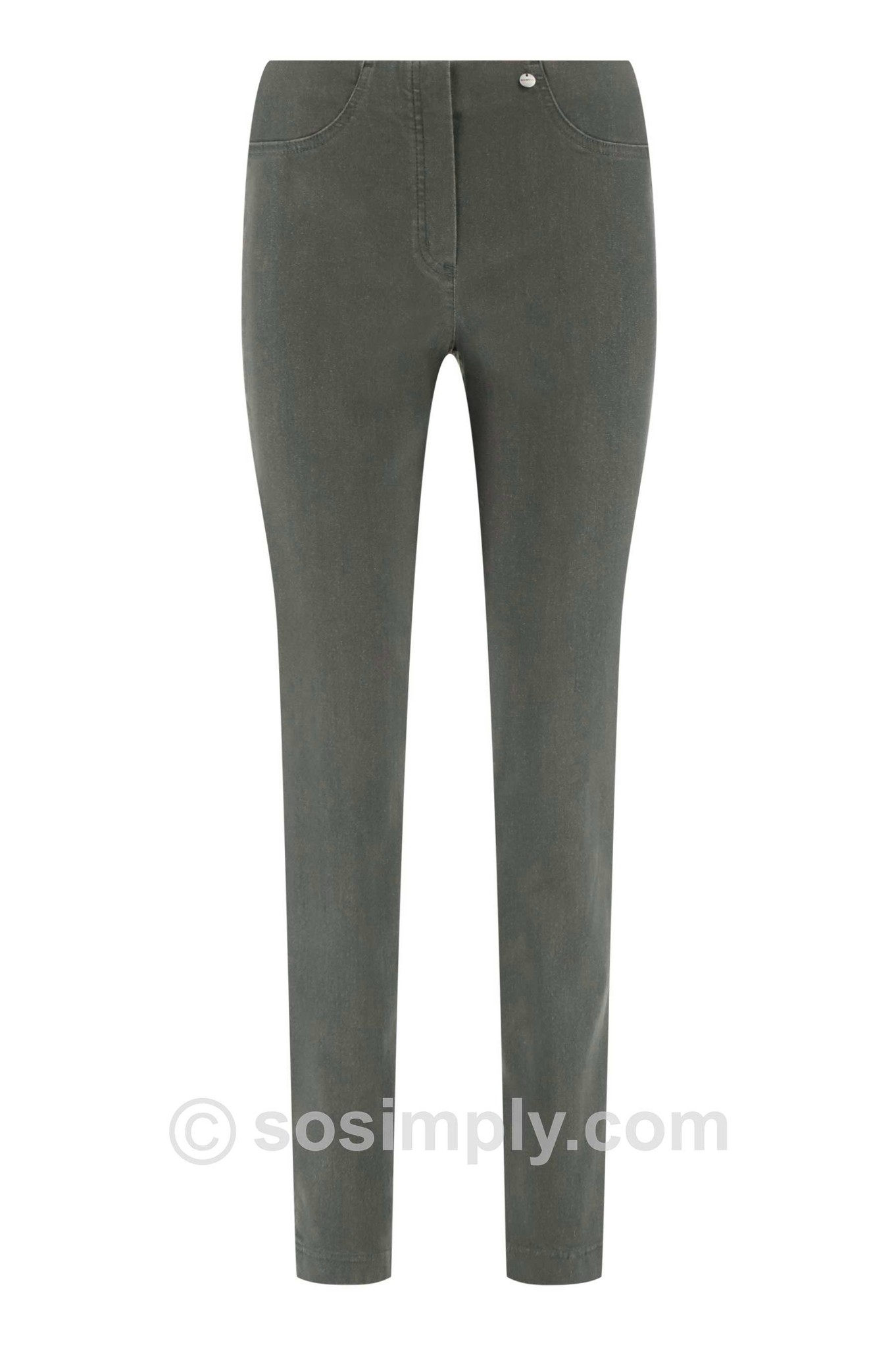 Robell Bella Denim Jean Olive Green 85