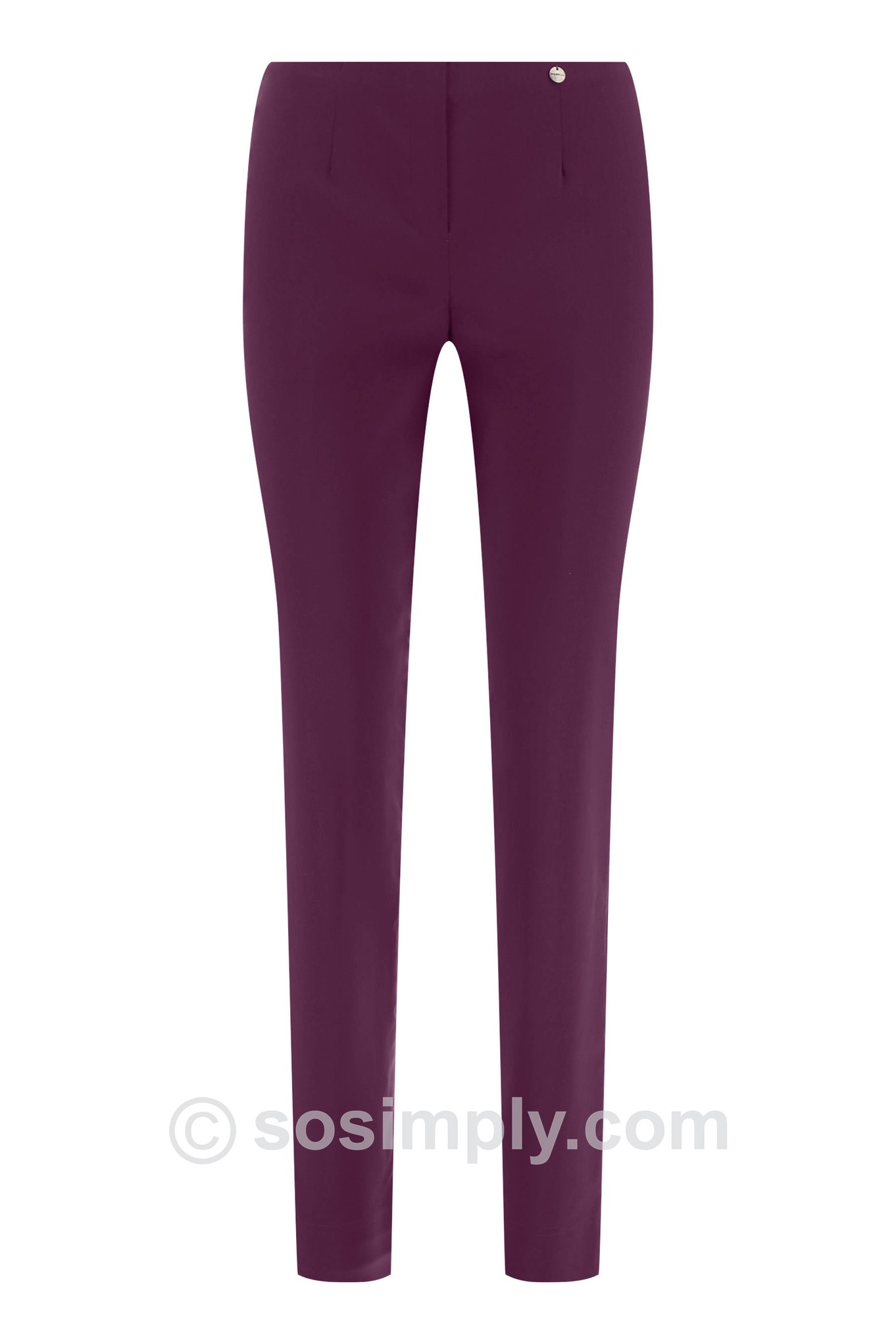 Robell Marie Petite Trousers Dark Lilac 580