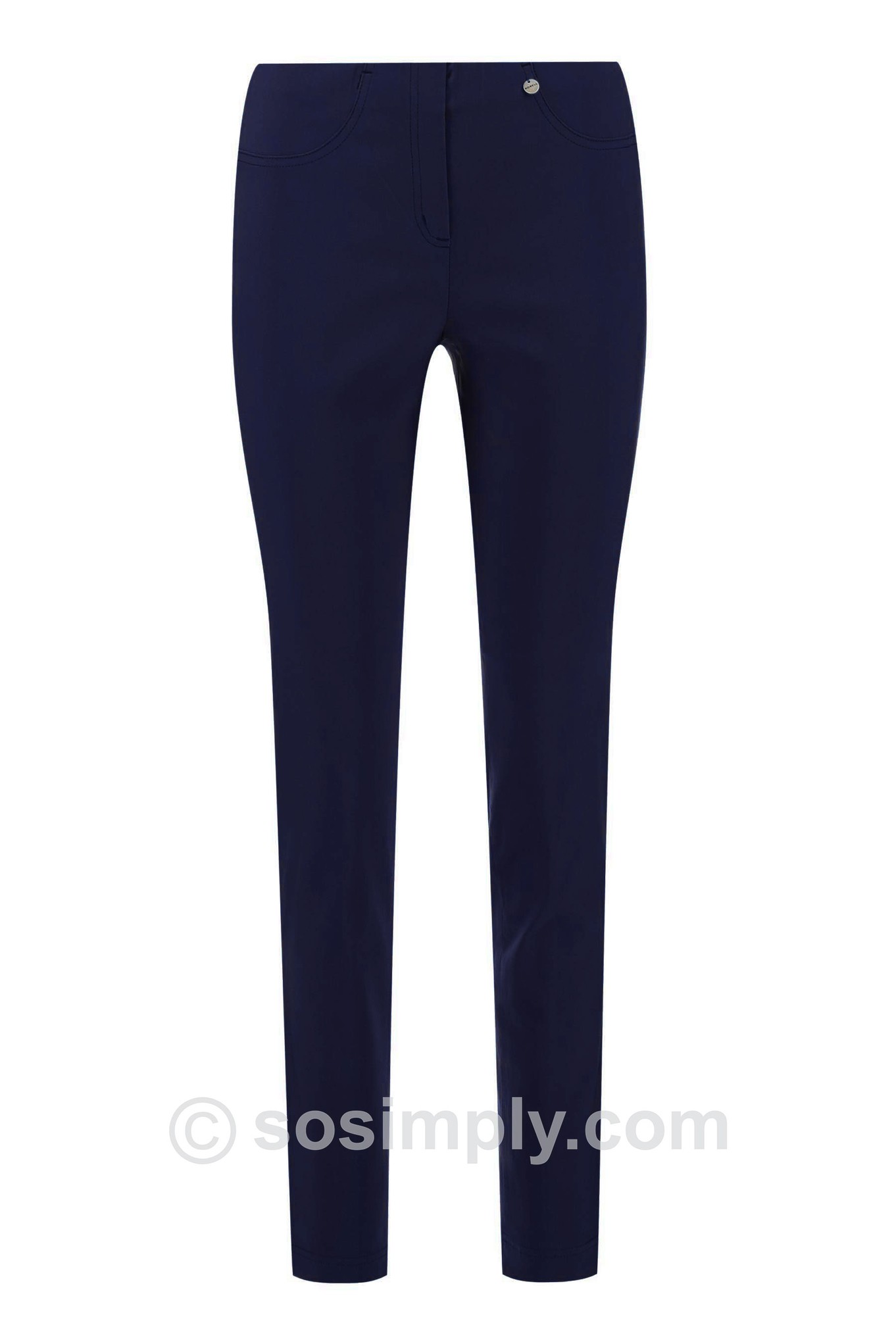 Robell Bella Full Length Trouser Regal Blue 592