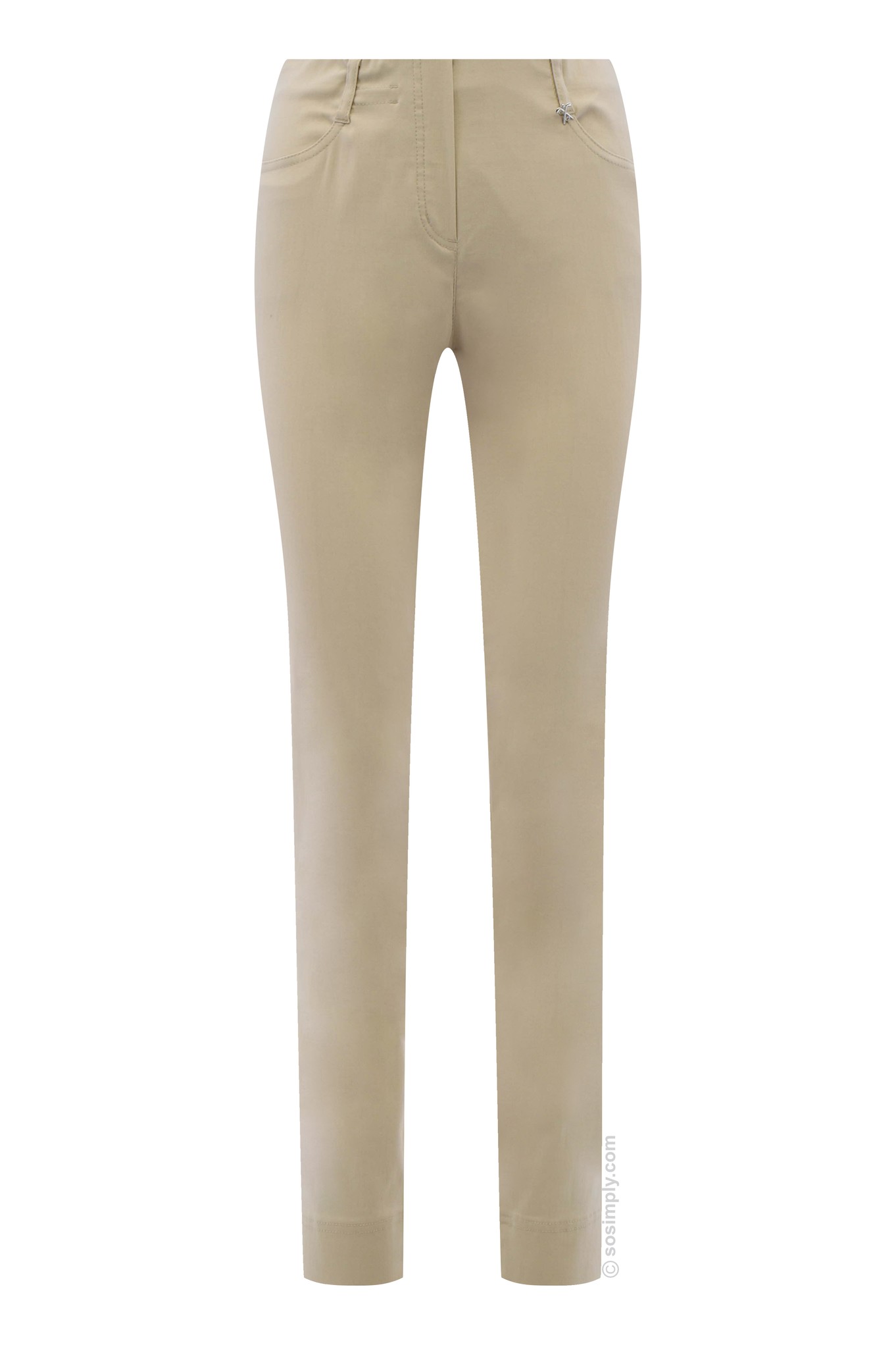 Robell Lexi F/L Golfing Trousers Beige 14