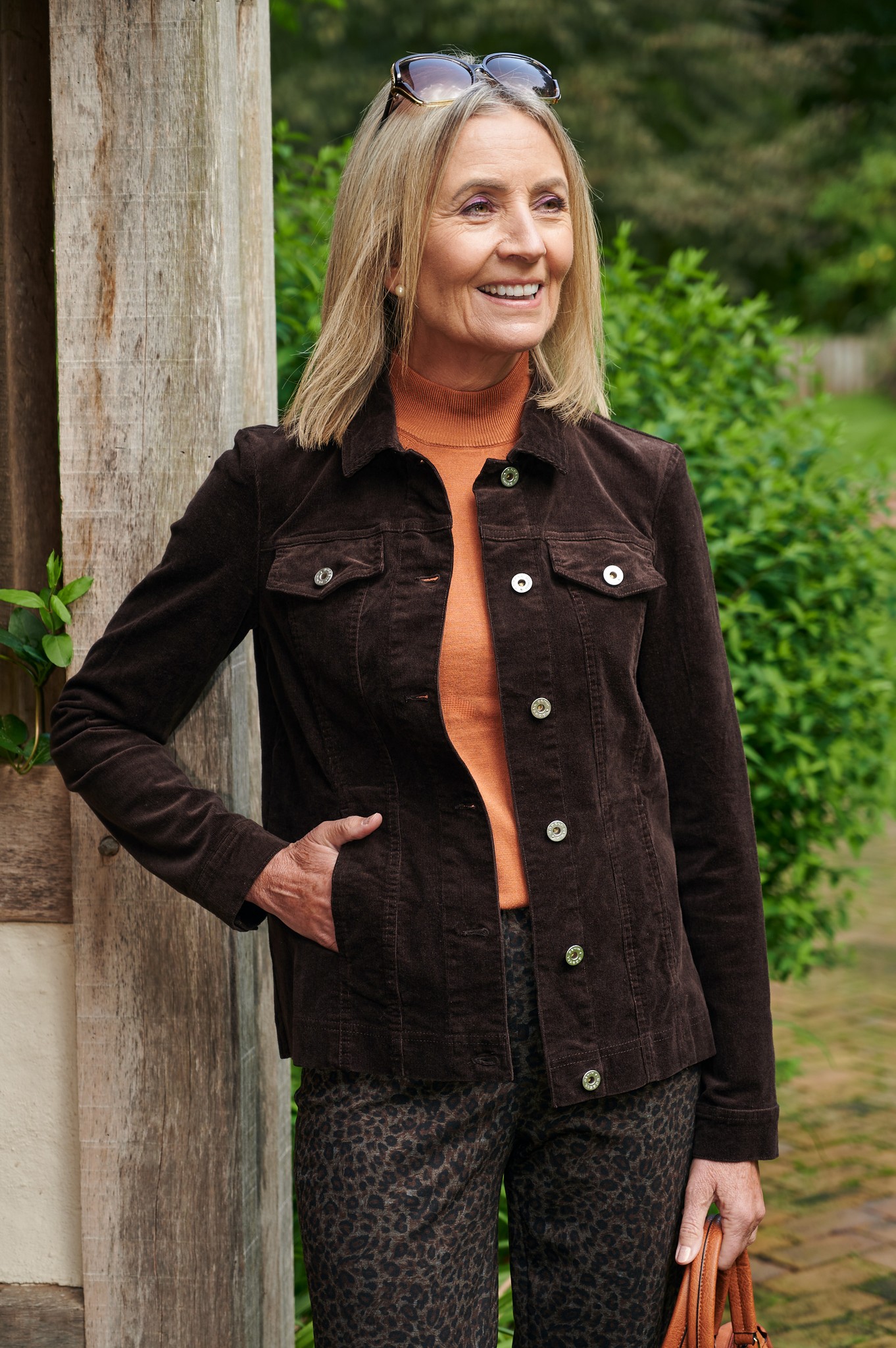 Robell Needlecord Happy Jacket Brown 38-9