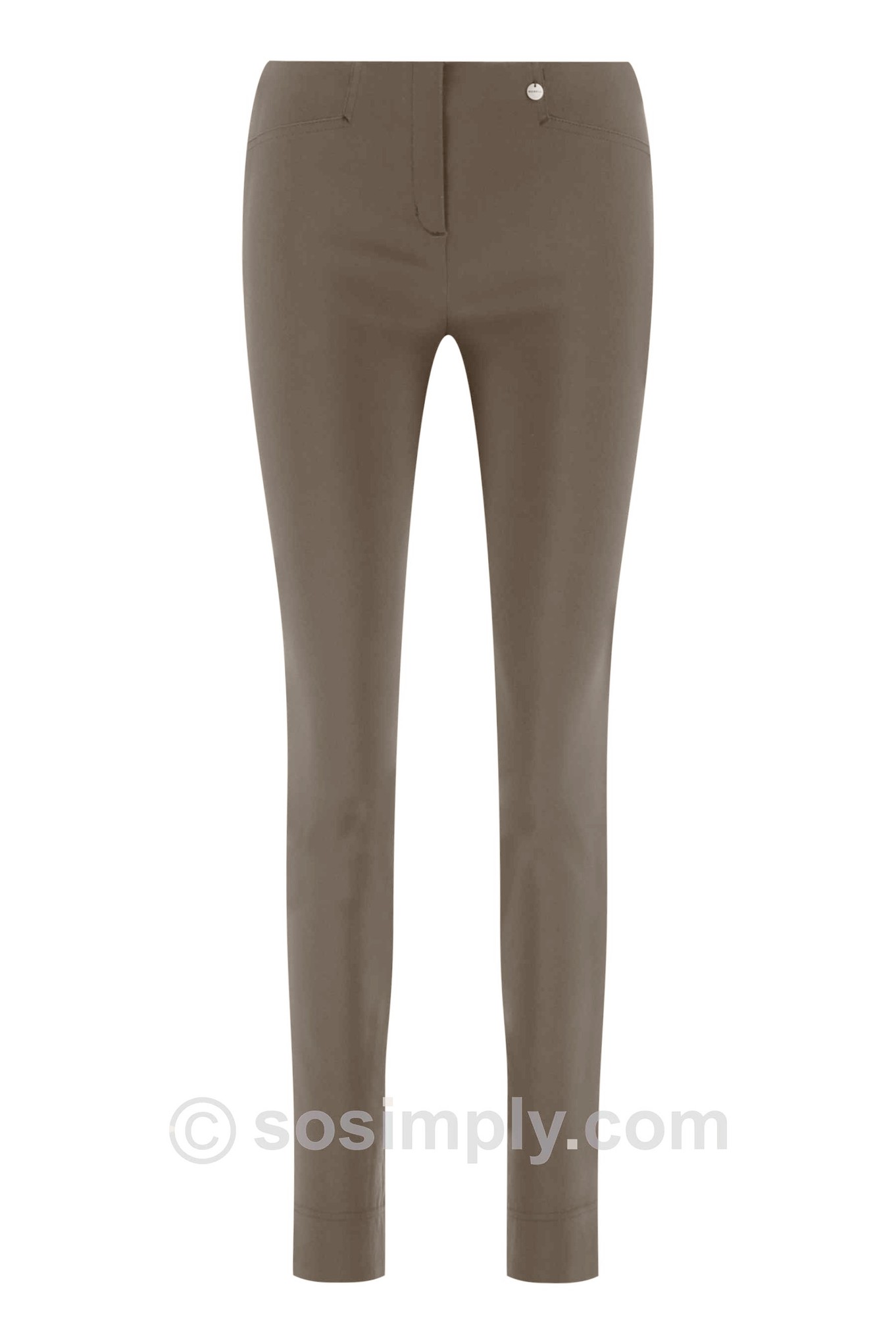 Robell Rose Full-Length Trousers Almond 38