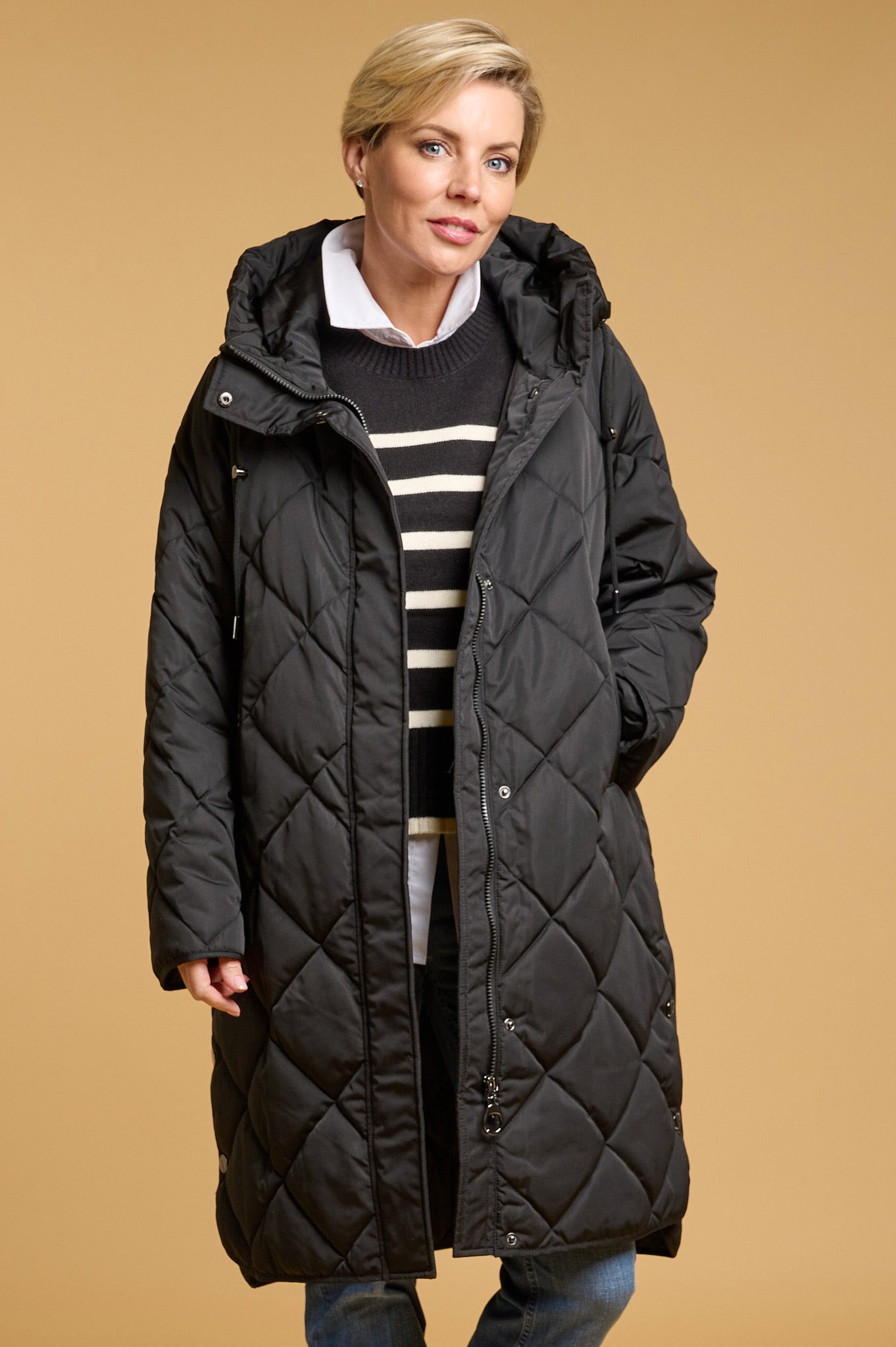 Frandsen Katrine Diamond Quilted Coat