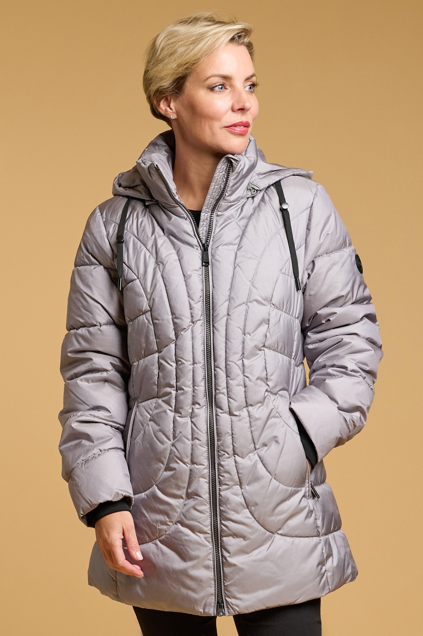 Frandsen Lisbeth Quilted Down Coat Graphite Grey 96