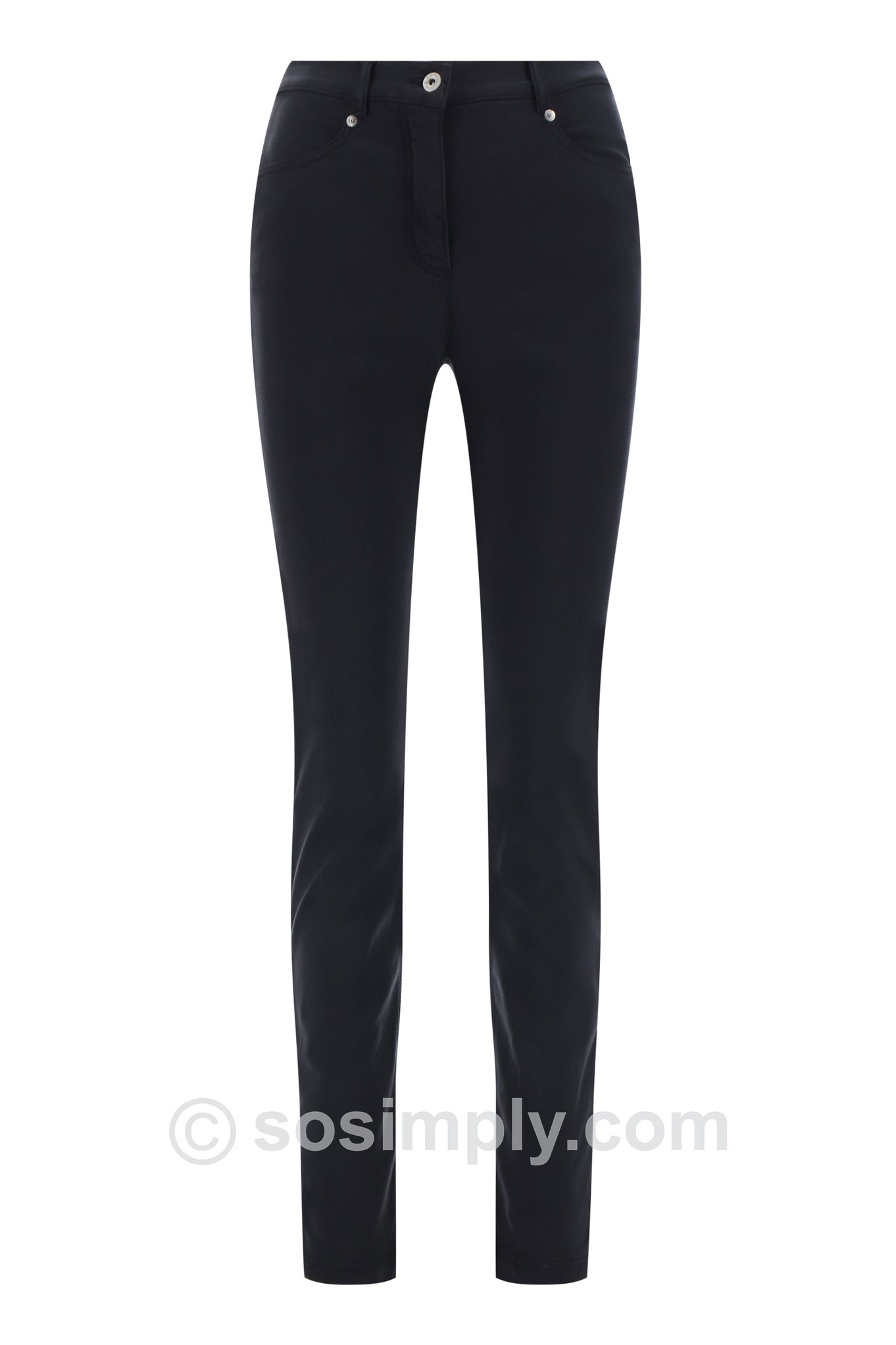 Robell Elena Tencel Comfort Trouser Dark Charcoal 997