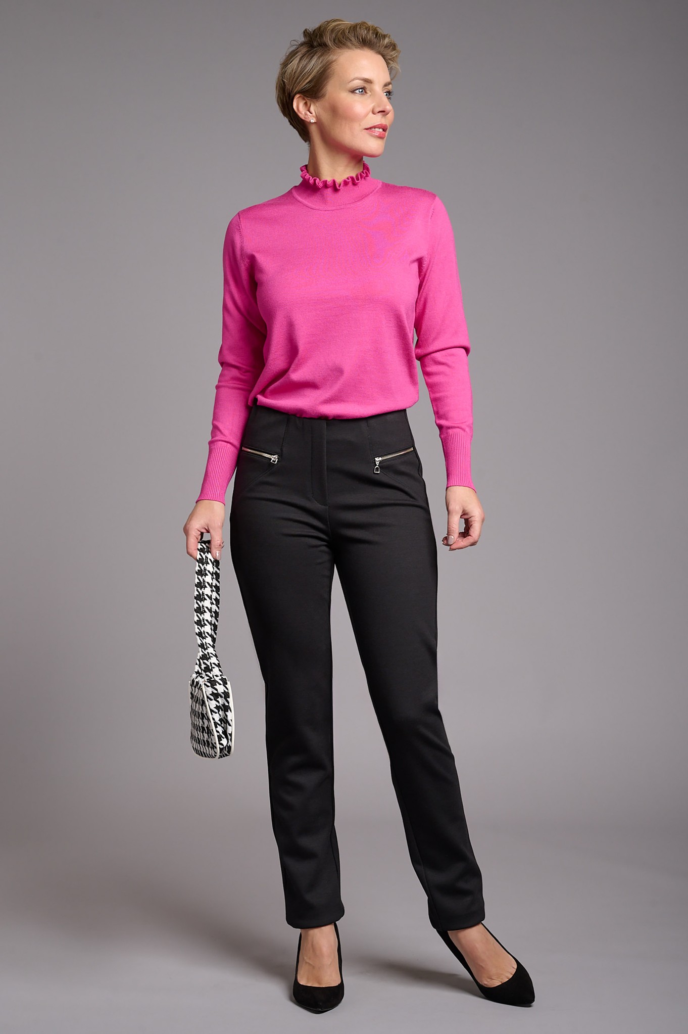 Robell Mimi Plain Trouser Black 90