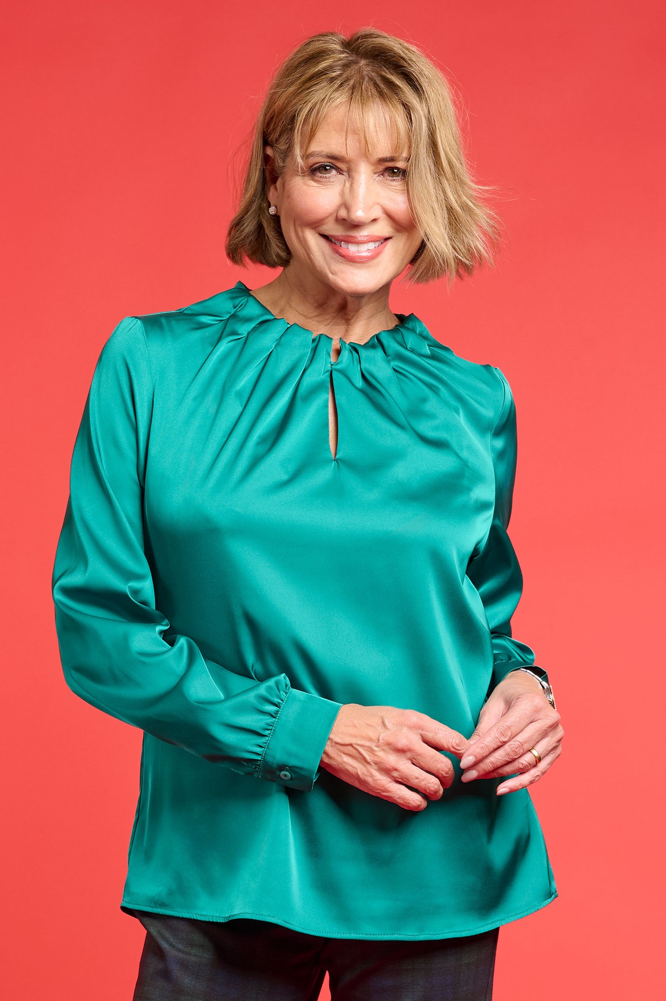 Robell ROB Skarlett Long Sleeve Blouse Emerald 840