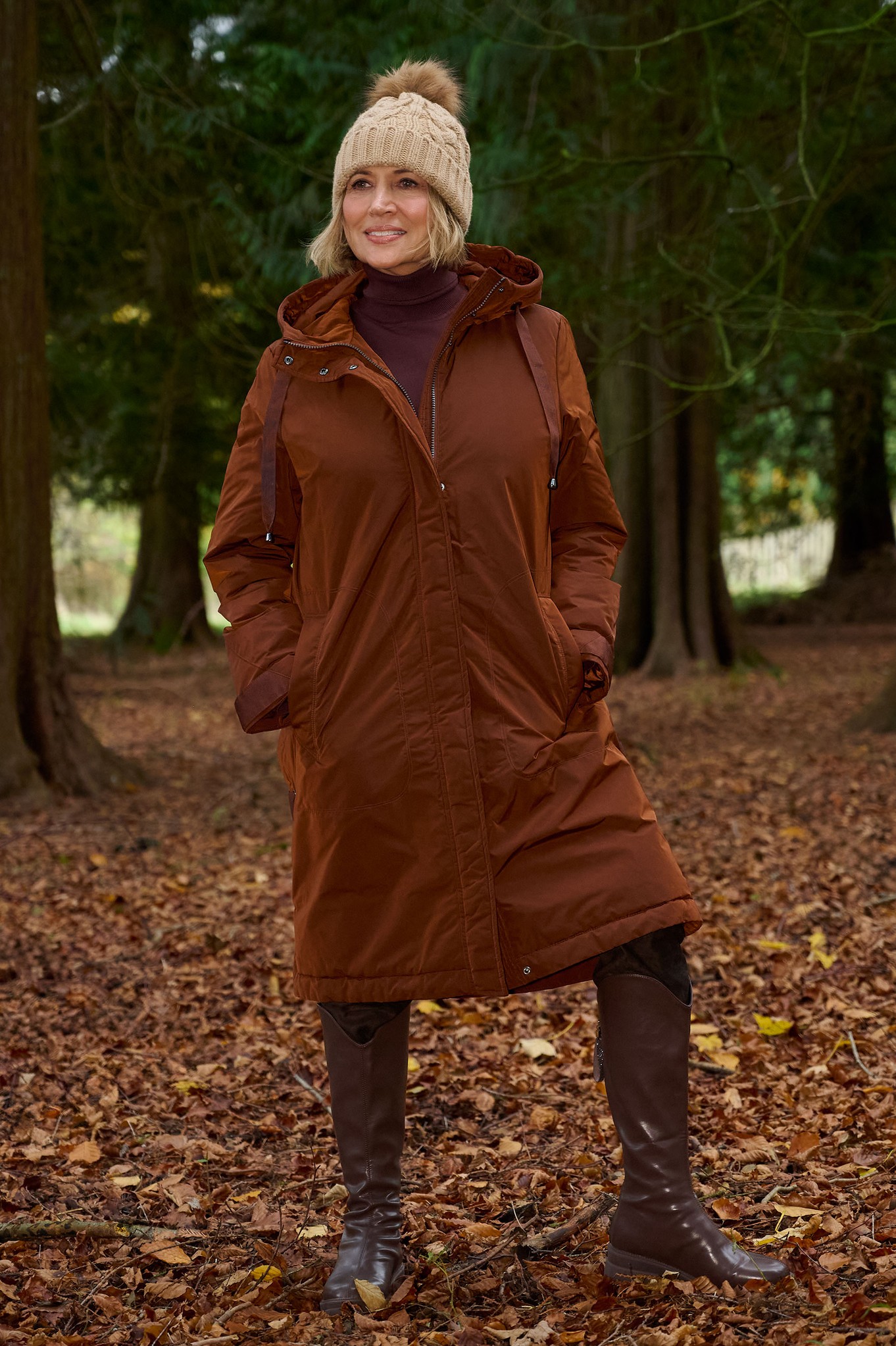 Frandsen Salla Longline Field Coat Russet Brown 37